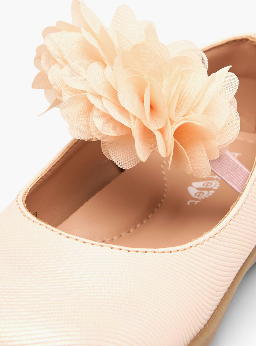 حذاء ماري جين مزين بأزهار مع حزام مطاطي من بيرفيت-girls-shoes-maryjanes-image-4