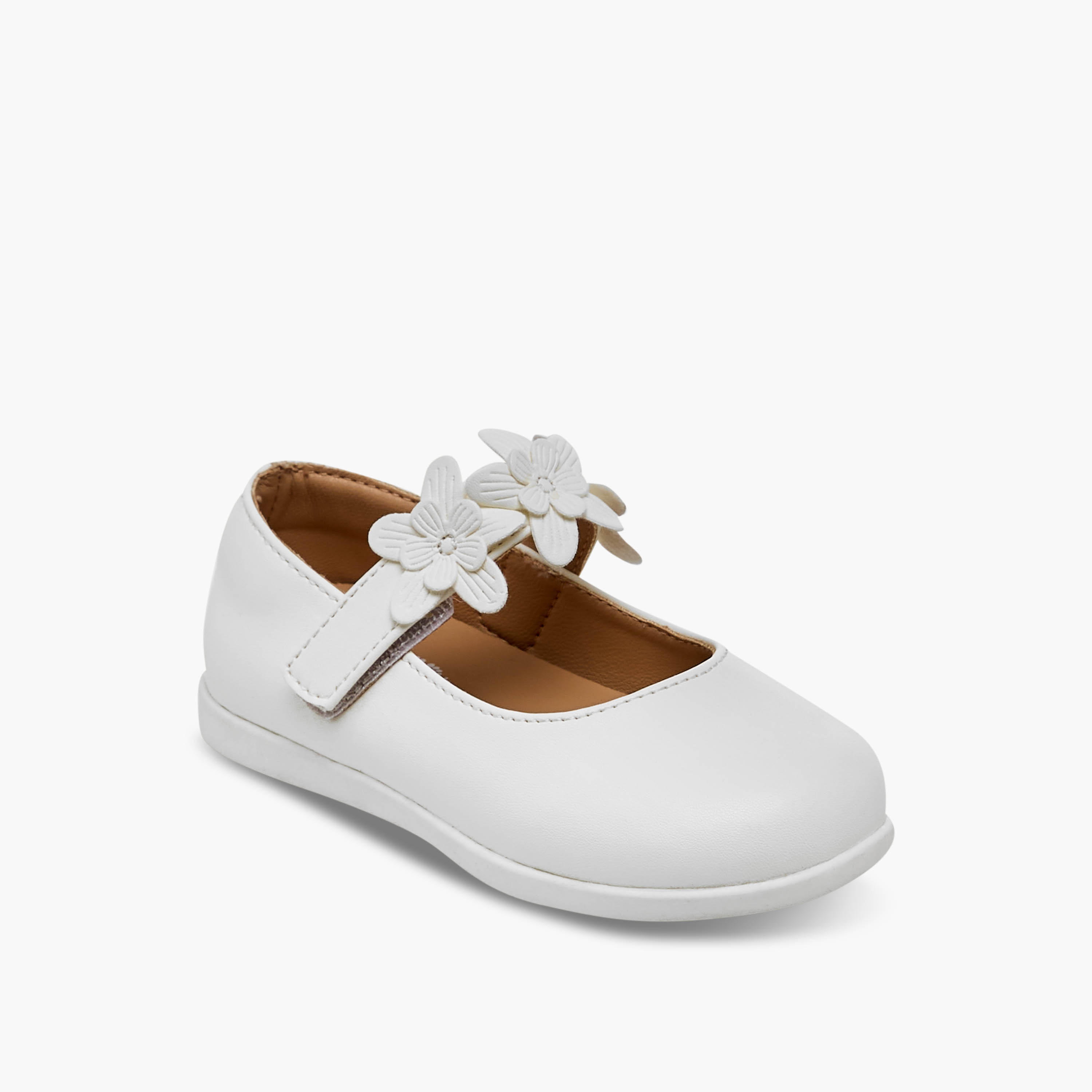 حذاء ماري جين بتزيينات زهرية للبنات من بارفيت-girls-shoes-maryjanes-image-2