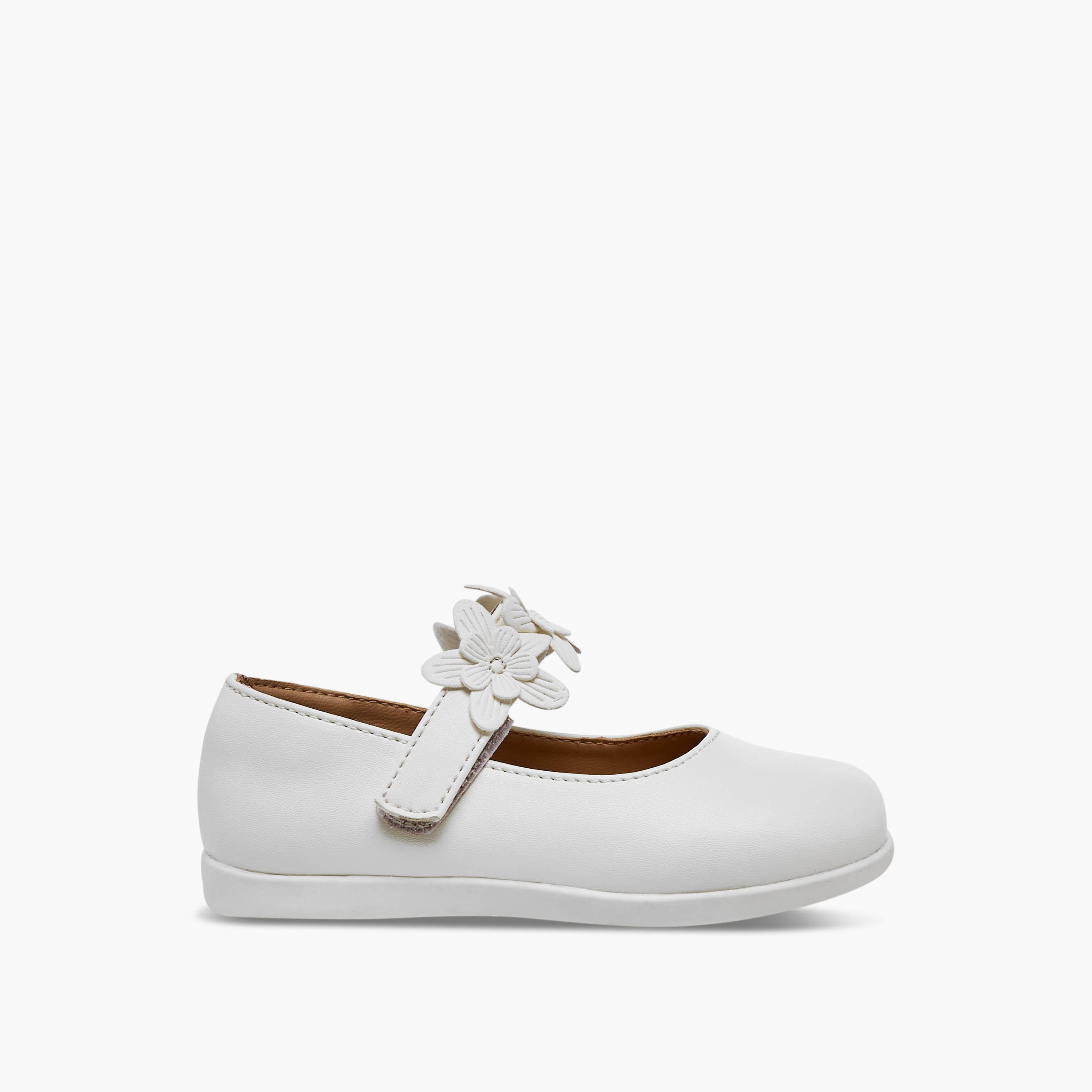 حذاء ماري جين بتزيينات زهرية للبنات من بارفيت-girls-shoes-maryjanes-image-3
