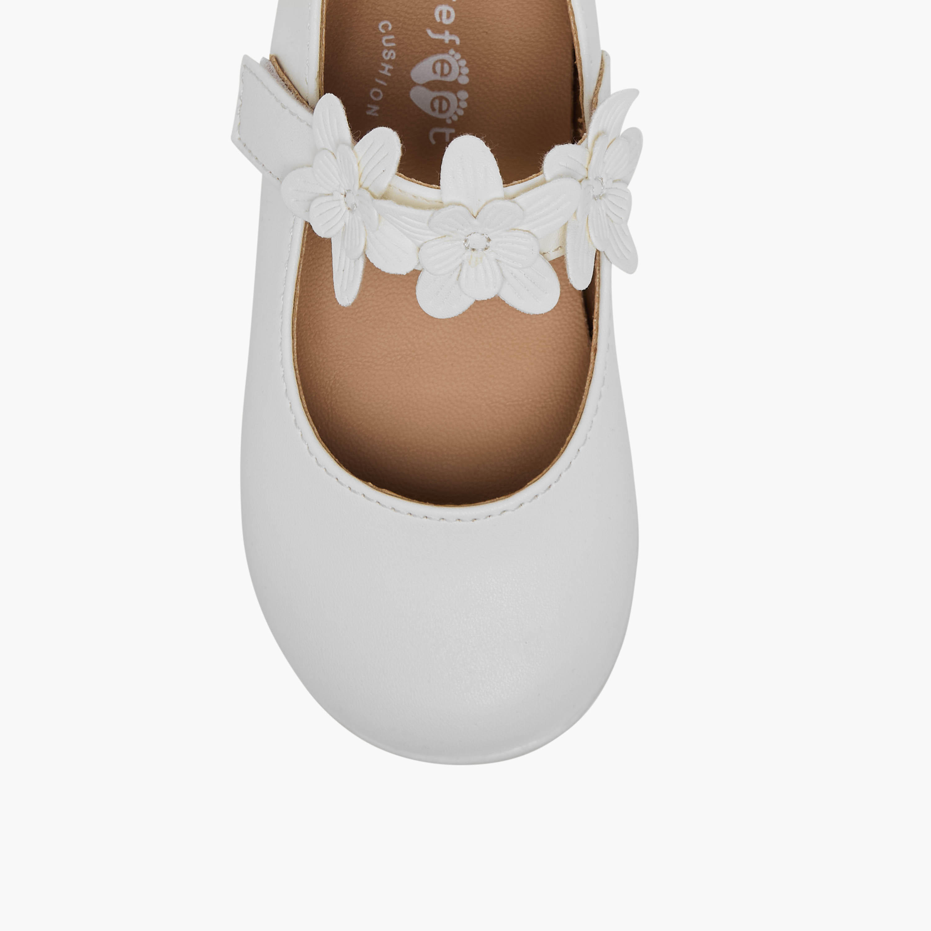 حذاء ماري جين بتزيينات زهرية للبنات من بارفيت-girls-shoes-maryjanes-image-4