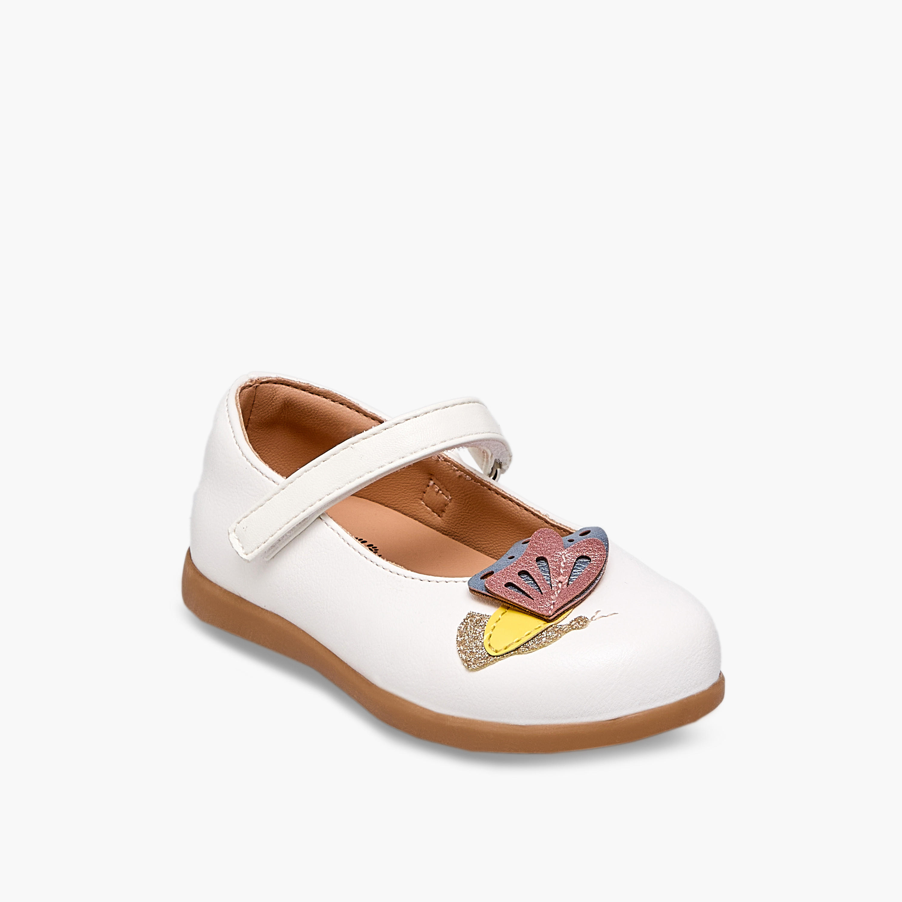 حذاء ماري جين مزين بفراشة للبنات من بيرفيت-girls-shoes-maryjanes-image-2