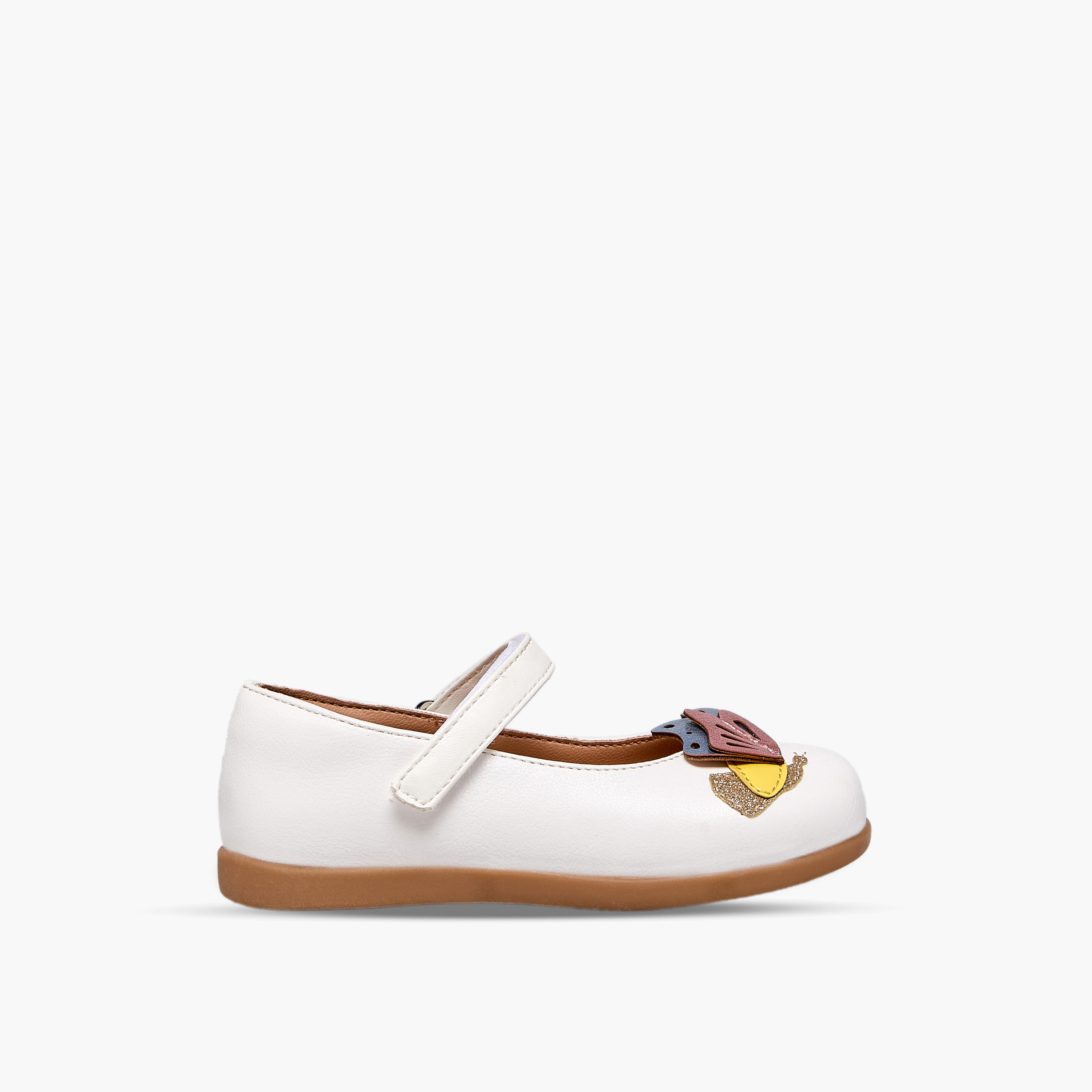 حذاء ماري جين مزين بفراشة للبنات من بيرفيت-girls-shoes-maryjanes-image-3