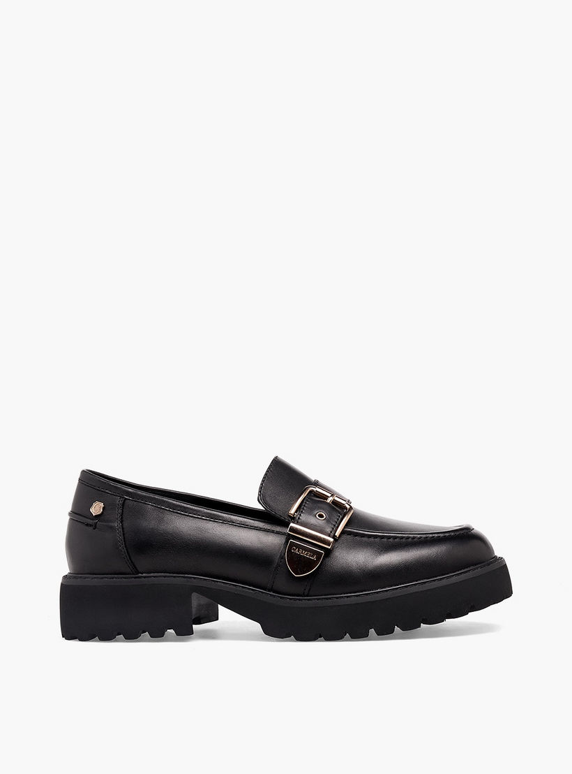 Carmela Women Buckle Detail Leather Loafer-women-shoes-heels-image-3