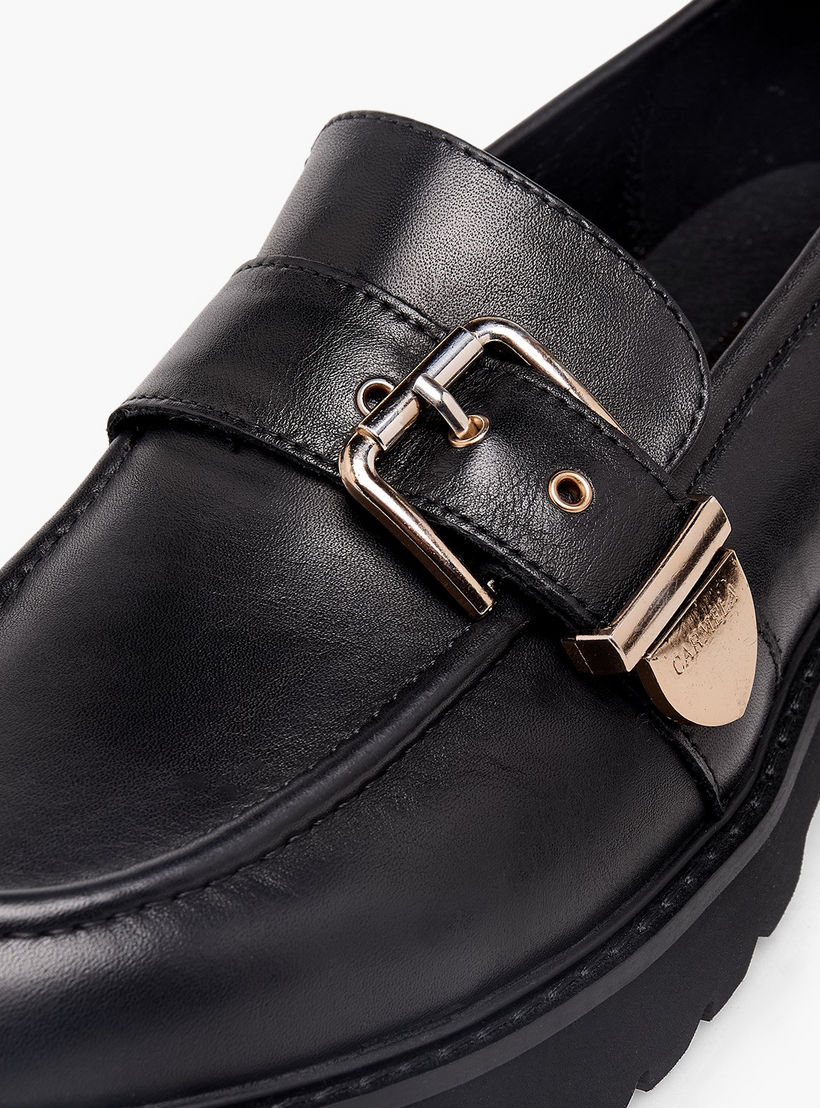Carmela Women Buckle Detail Leather Loafer-women-shoes-heels-image-4