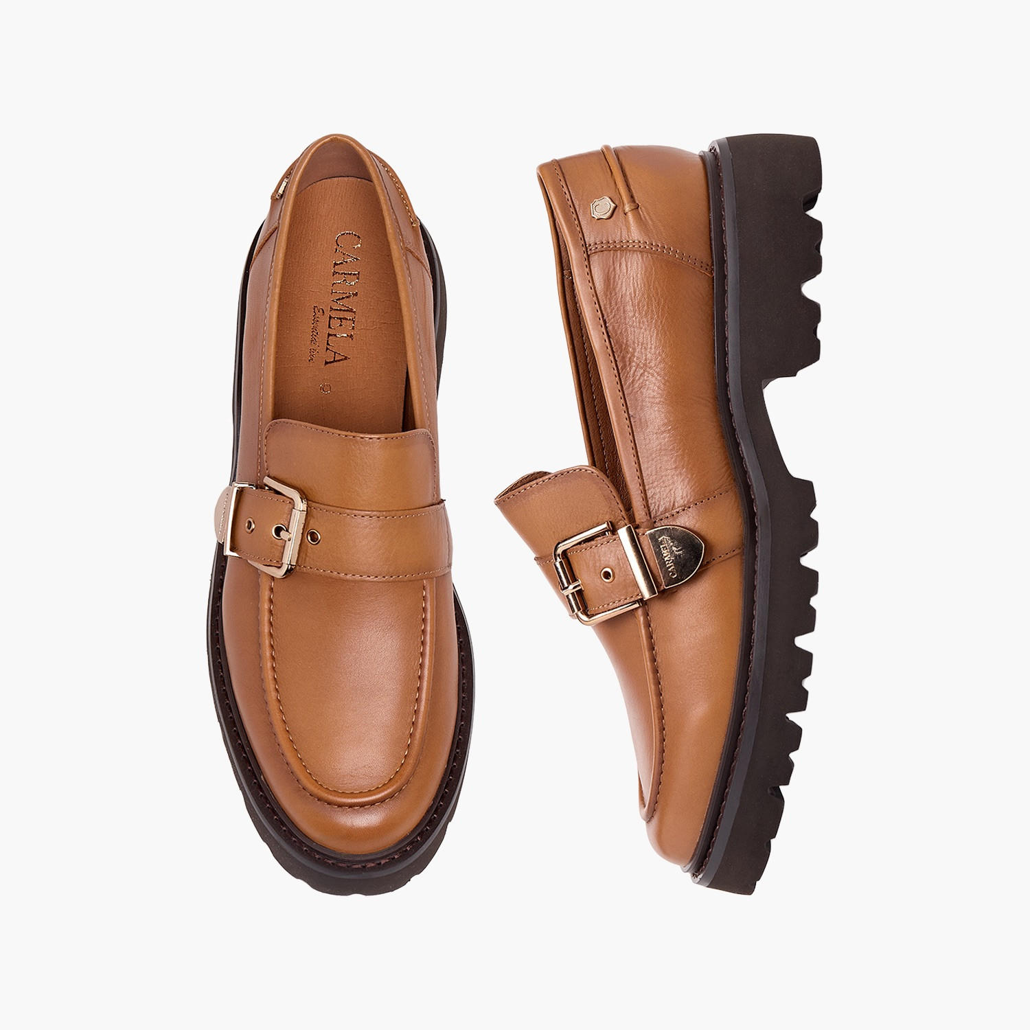 Carmela Women Buckle Detail Leather Loafer-women-shoes-heels-image-1