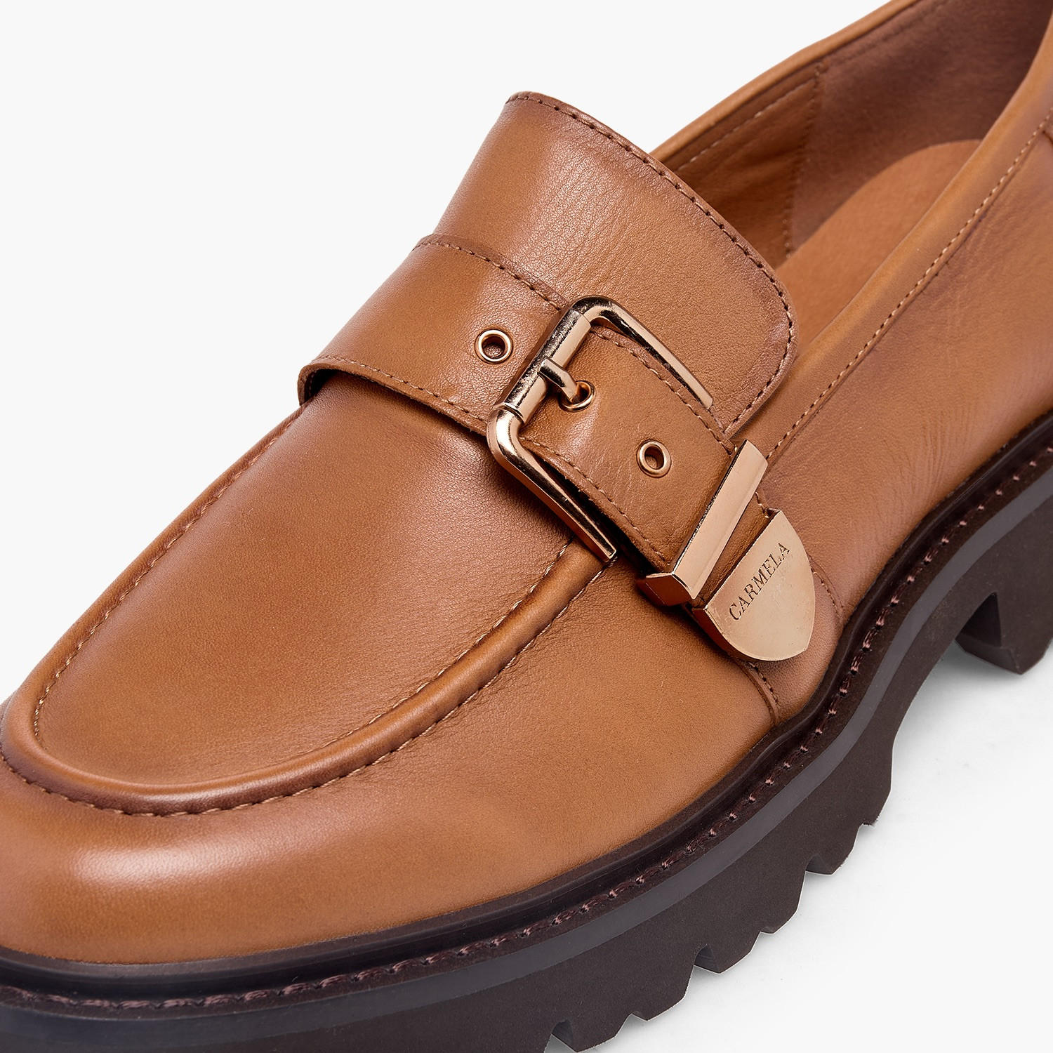 Carmela Women Buckle Detail Leather Loafer-women-shoes-heels-image-4