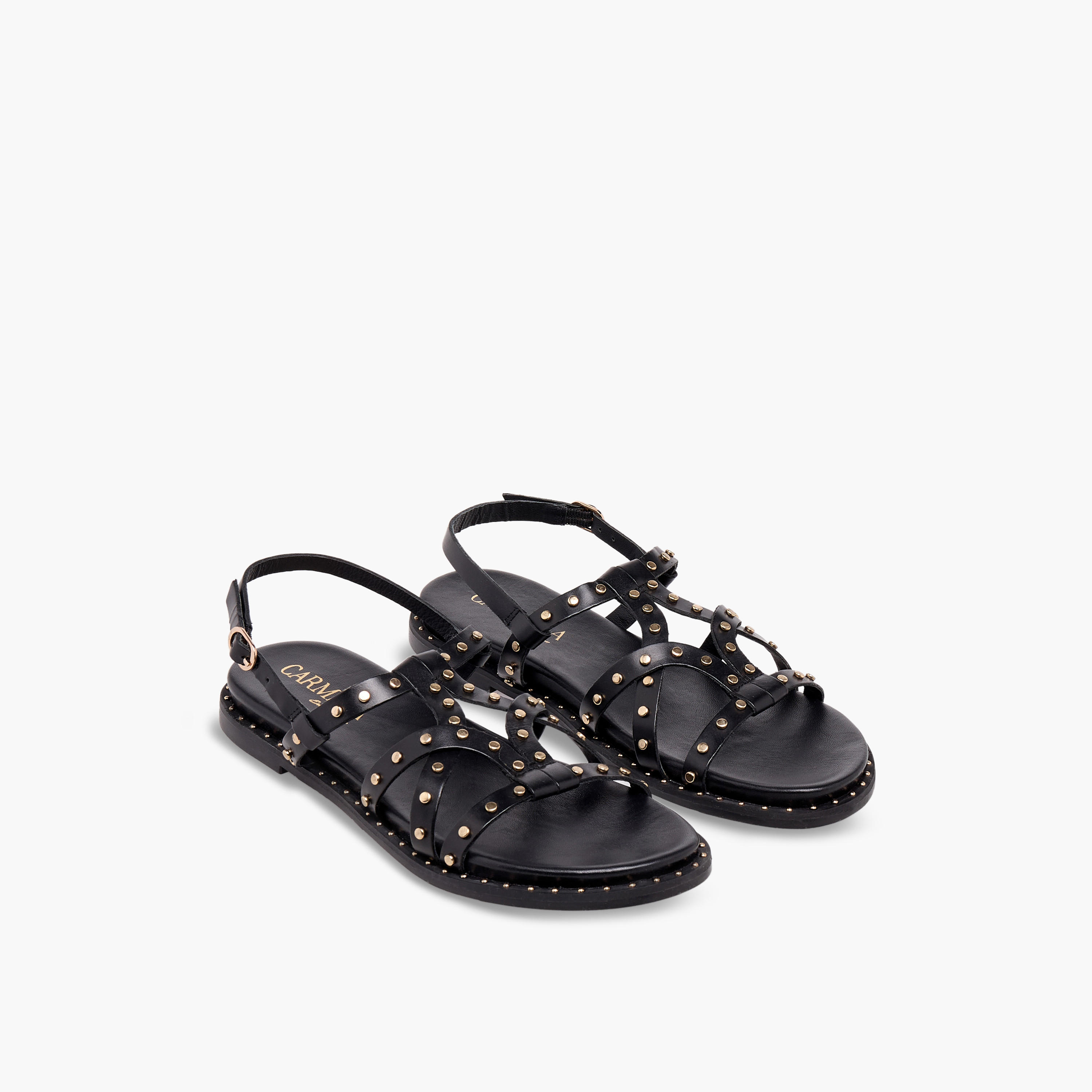 Carmela Women Studded Leather Sandals-women-shoes-flats-sandals-image-1