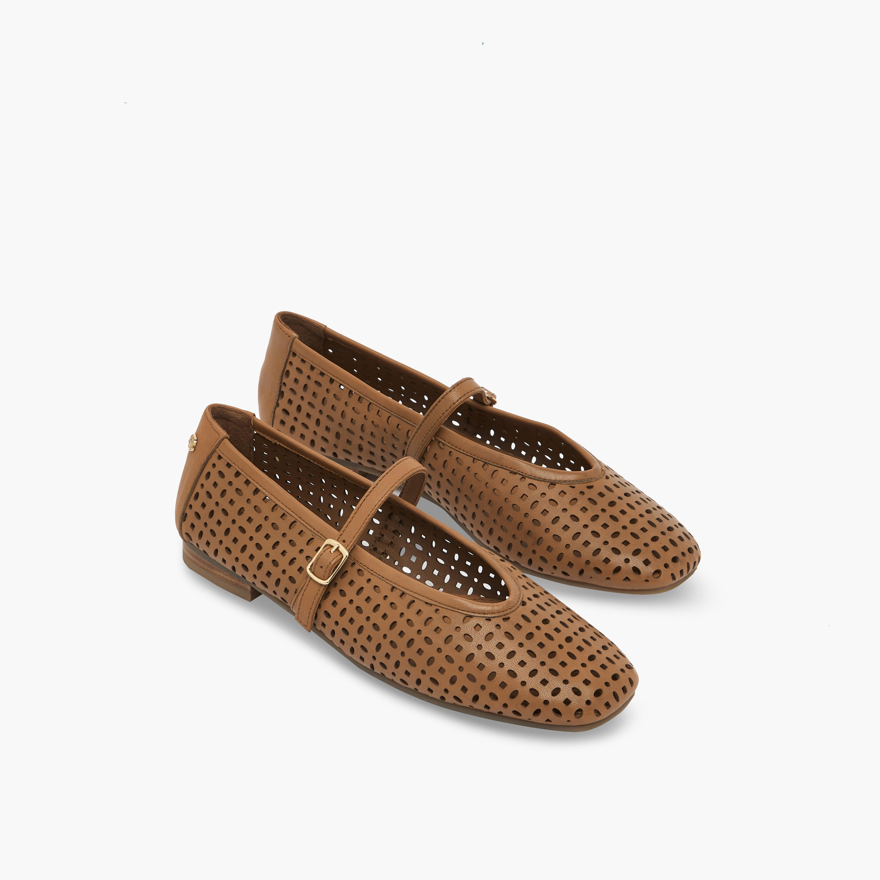 Carmela Women Laser Cut Leather Mary Jane Shoes-women-shoes-ballerinas-image-1