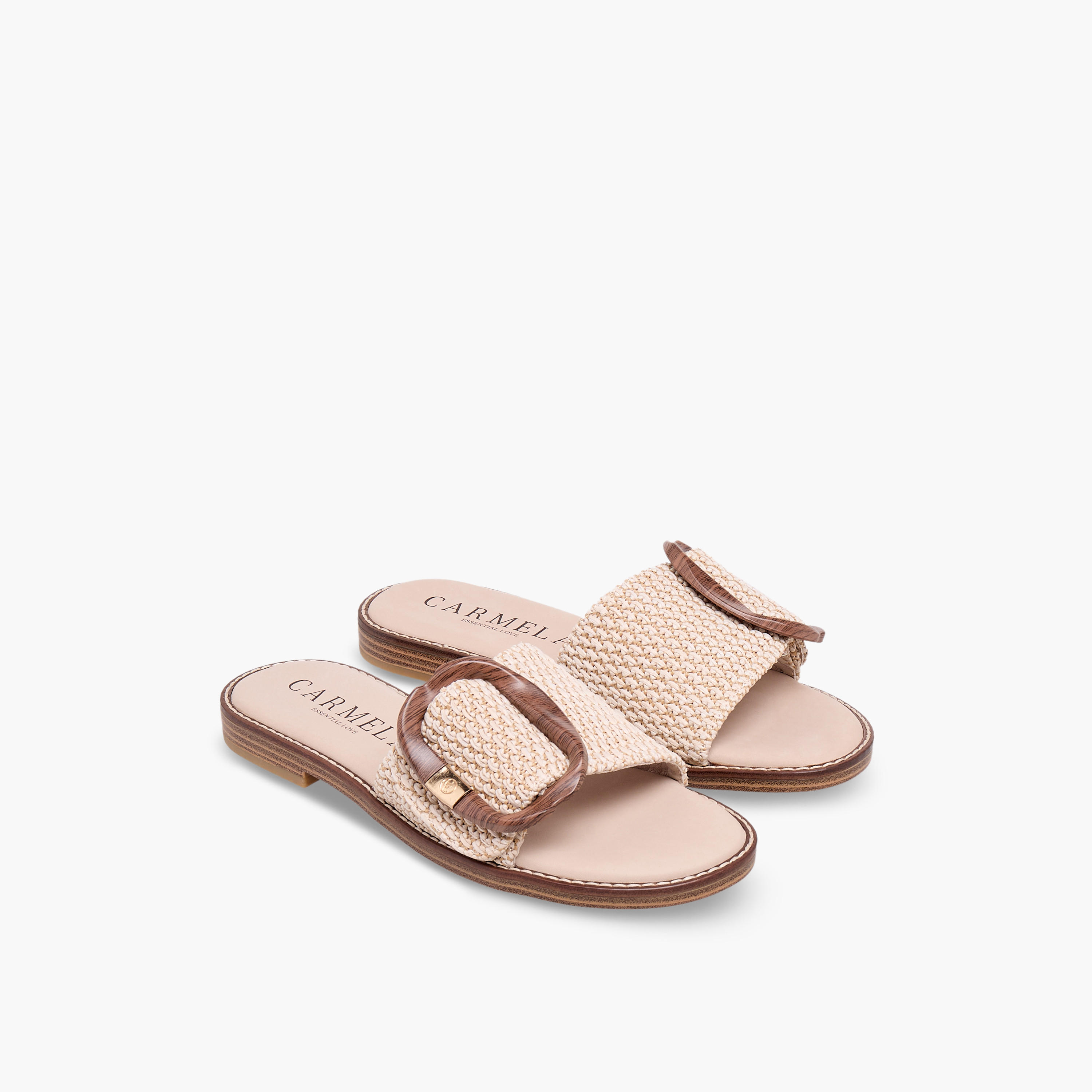 Carmela Women Textured Leather Sandals-women-shoes-flats-sandals-image-1