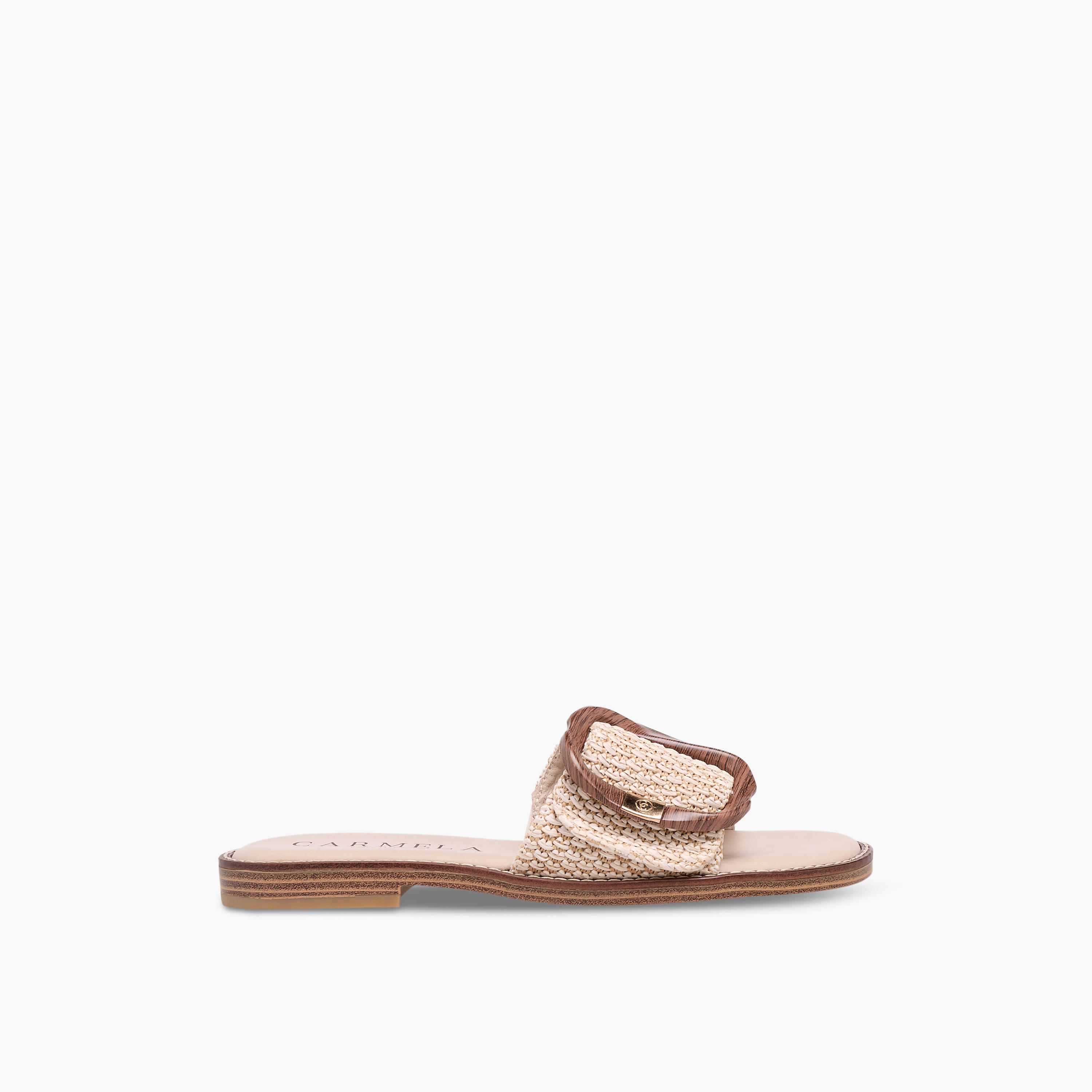 Carmela Women Textured Leather Sandals-women-shoes-flats-sandals-image-3