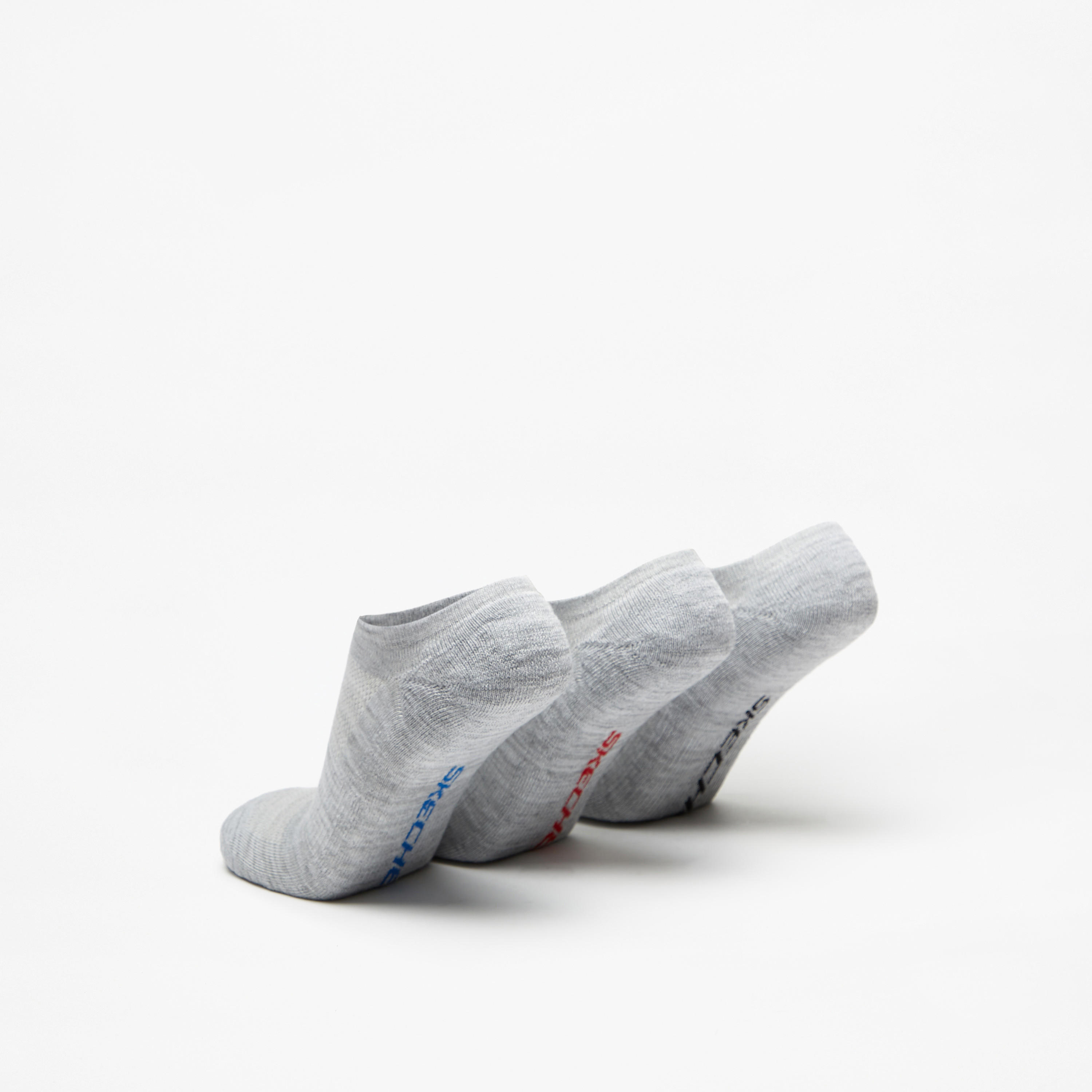 Skechers Textured No Show Sports Socks - Set of 3-men-socks-image-3