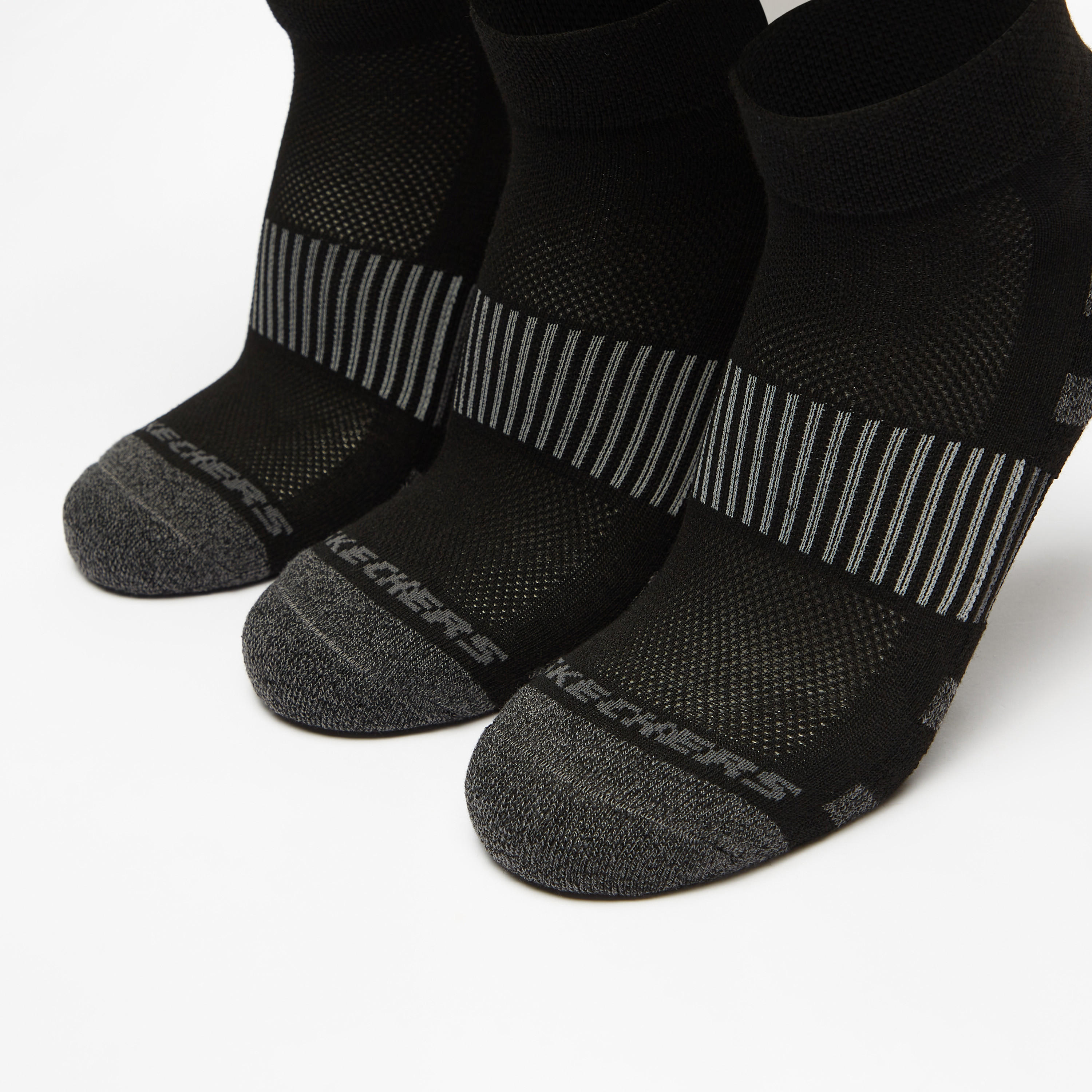 Skechers Textured Crew Length Sports Socks - Set of 3-men-socks-image-2