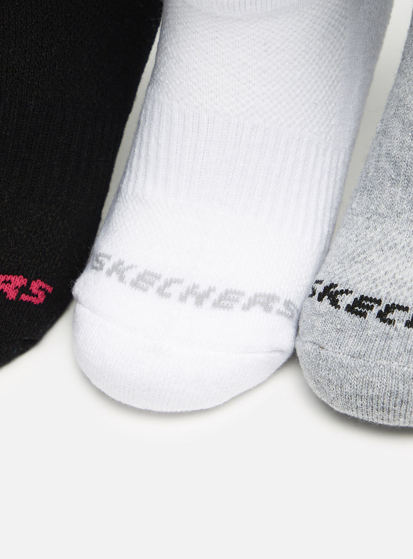 Skechers Unisex 1/2 Terry No Show Sports Socks - Set of 3, S111102B-115-girls-accessories-socks-image-2