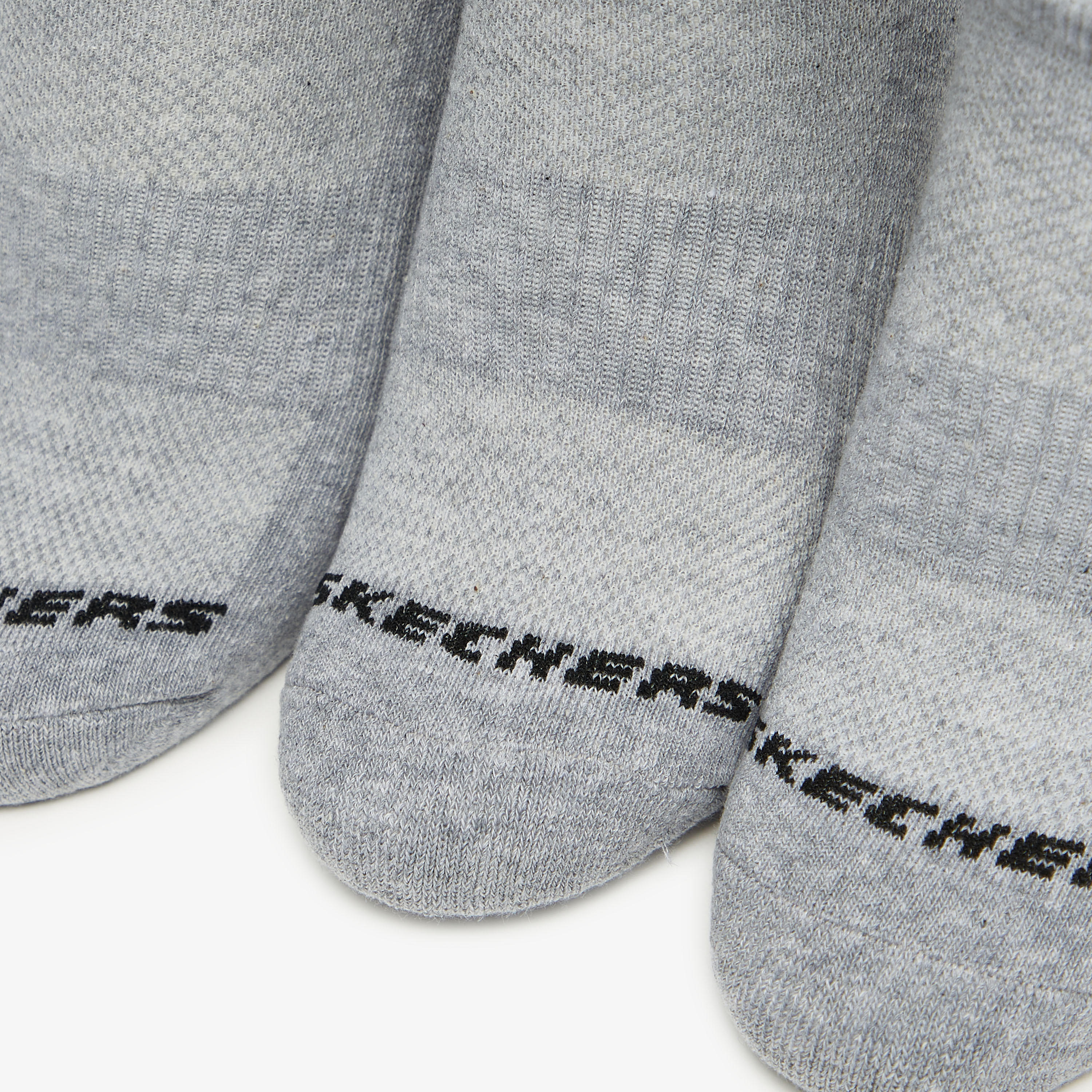 Skechers Textured Ankle Length Sports Socks - Set of 3-women-socksandstockings-image-2