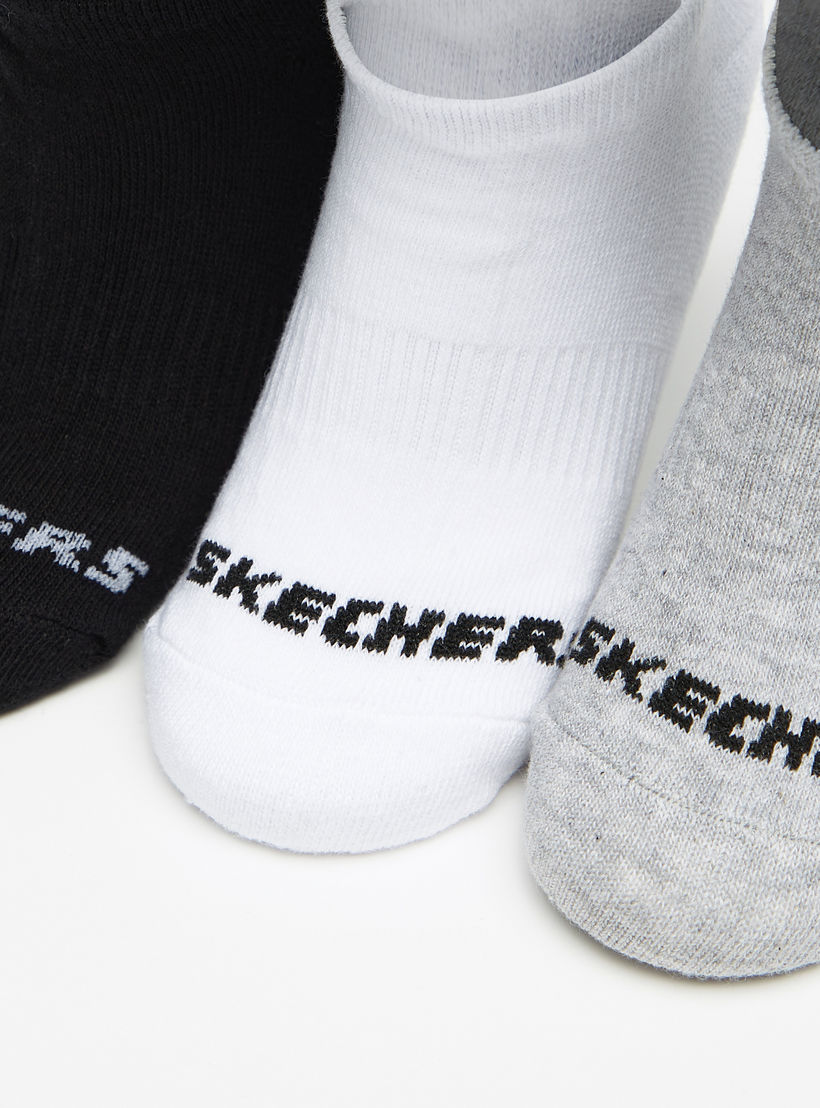 Skechers Unisex Non-Terry No Show Sports Socks - Set of 3, S114041B-107-girls-accessories-socks-image-2