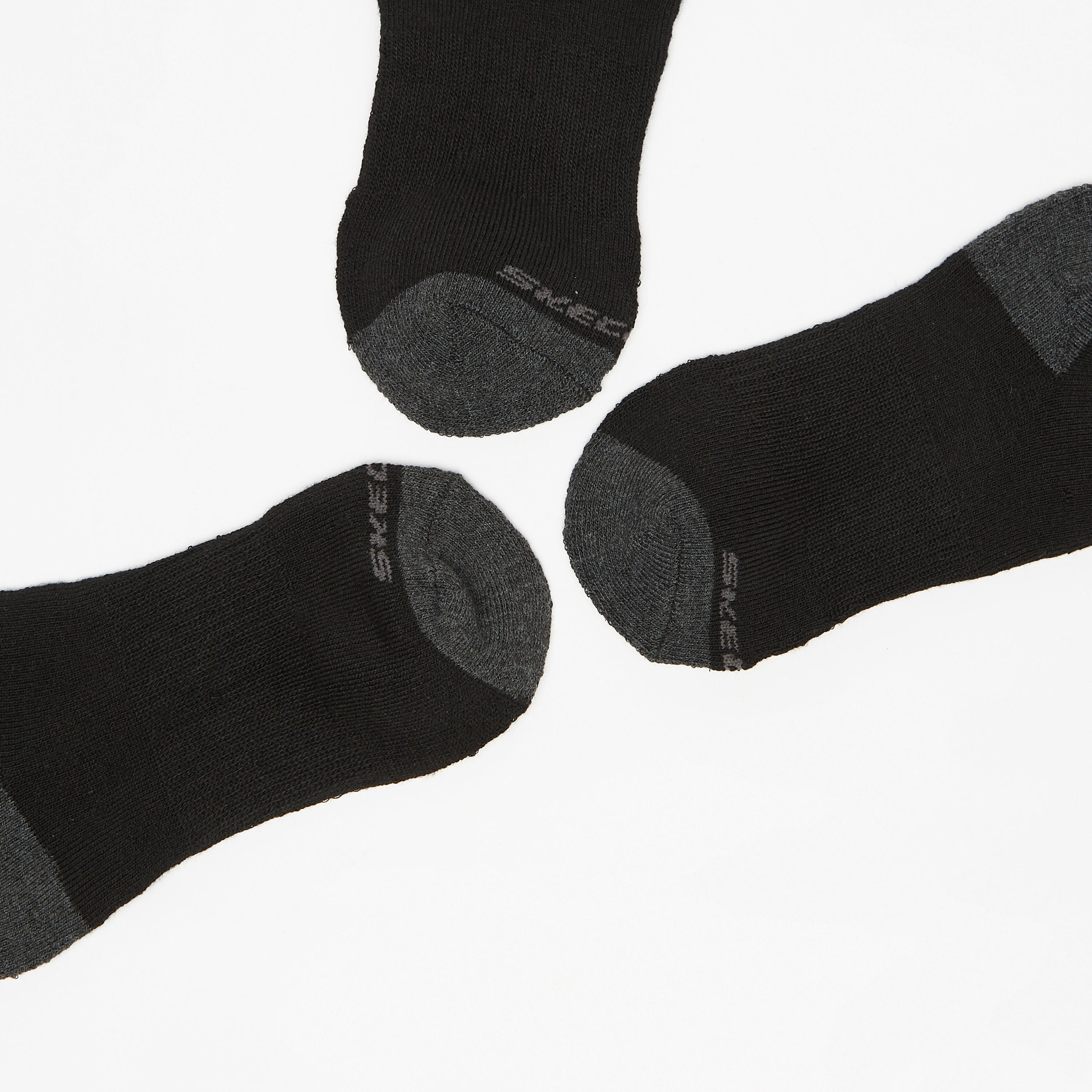 Skechers Solid Ankle Length Sports Socks - Set of 3-girls-accessories-socks-image-3