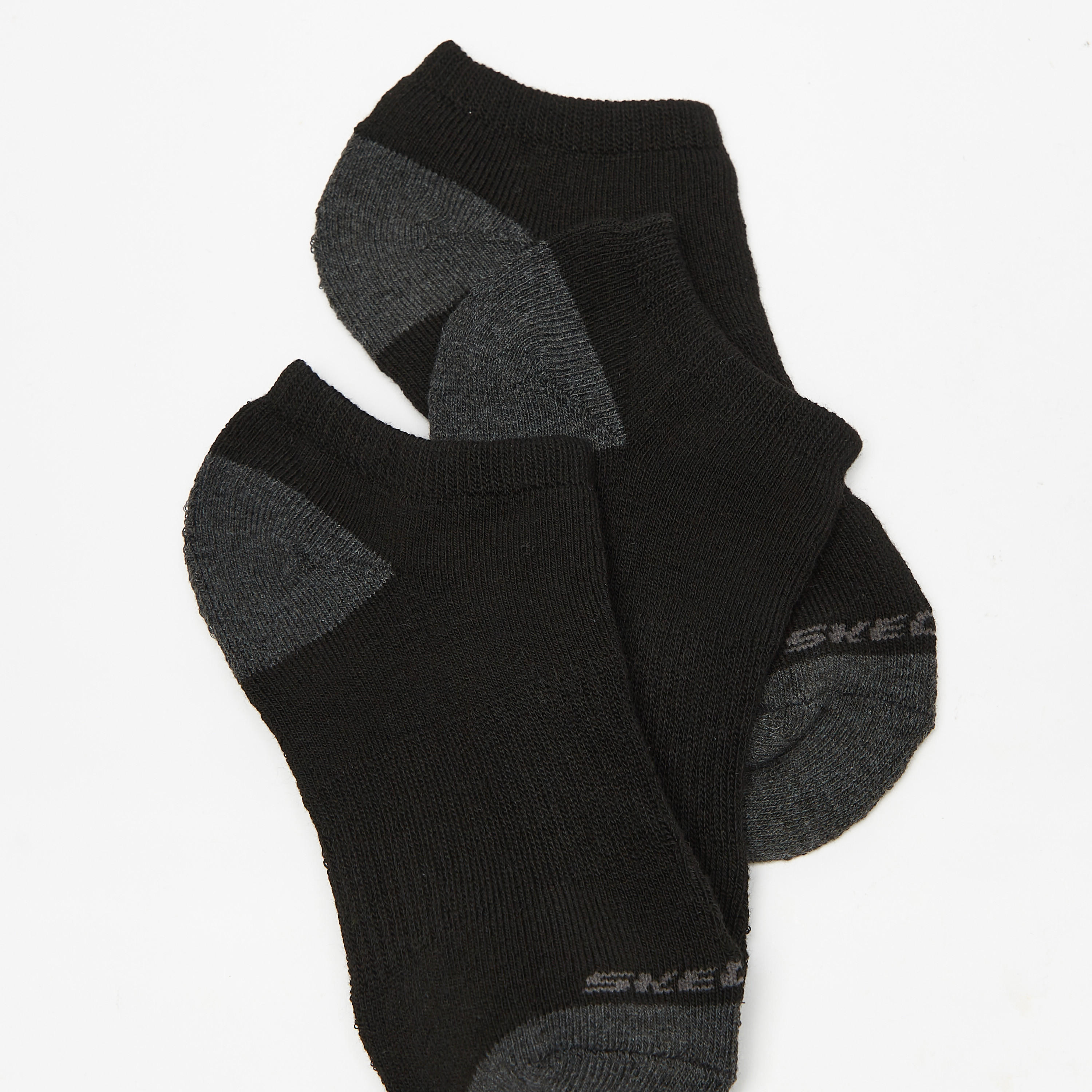 Skechers Solid Ankle Length Sports Socks - Set of 3-girls-accessories-socks-image-4