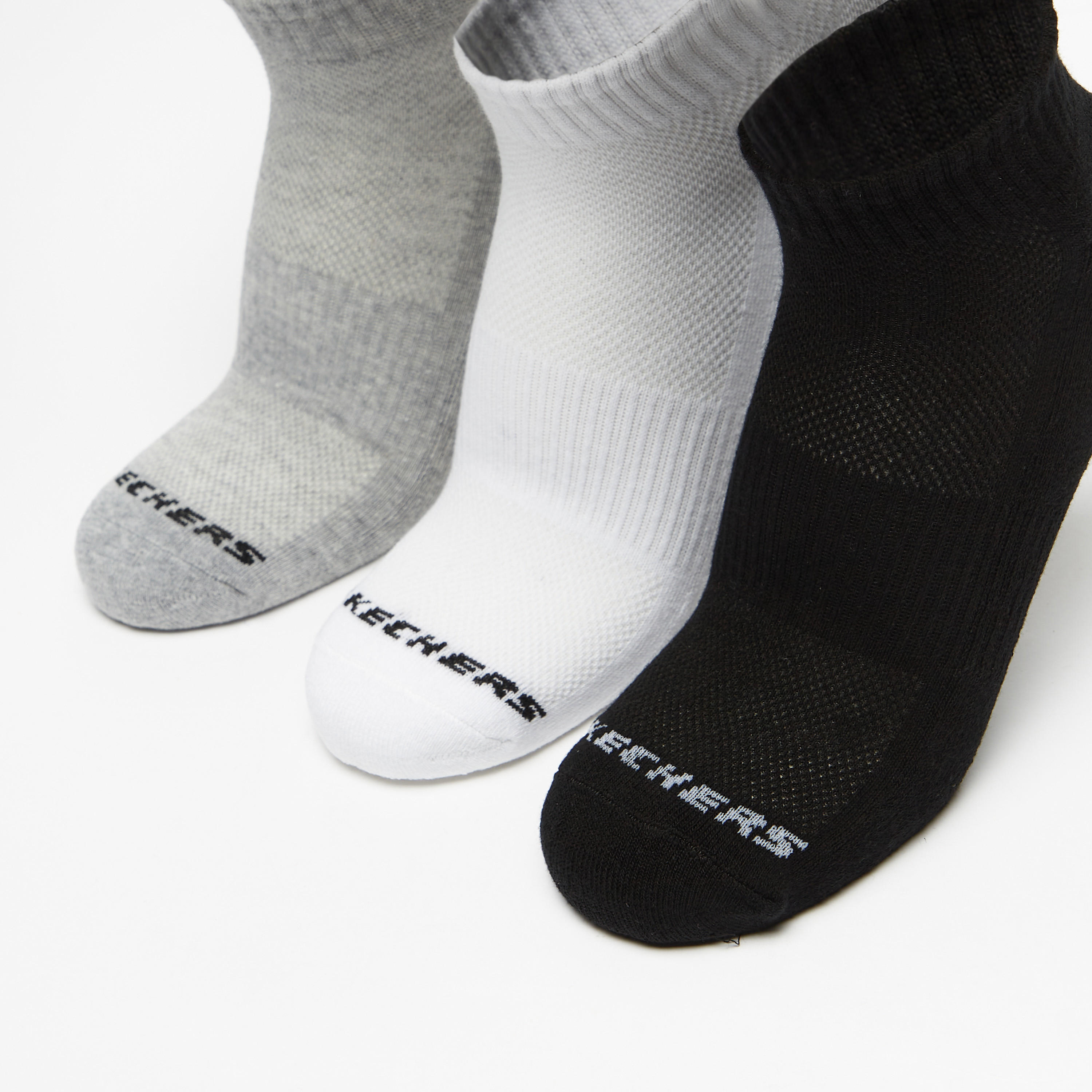 Skechers Logo Print Ankle Length Sports Socks - Set of 3-men-socks-image-2