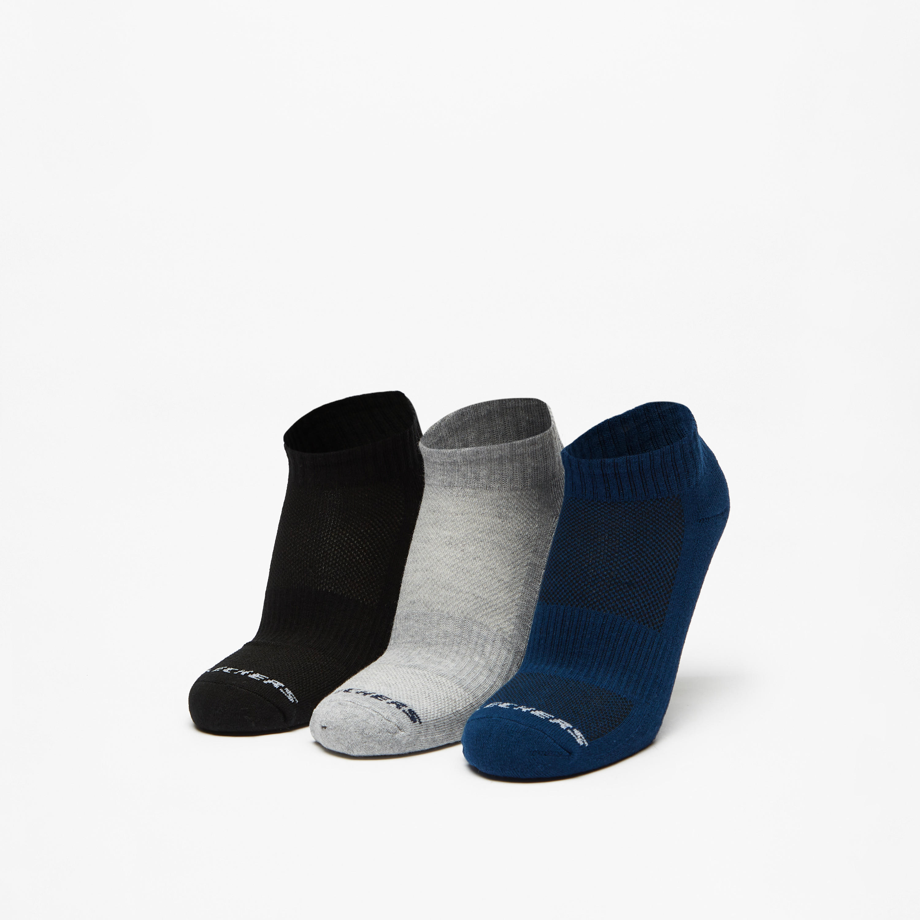 جوارب رياضية طول الكاحل بطبعات شعار من سكيتشرس - طقم 3 أزواج-men-socks-image-1