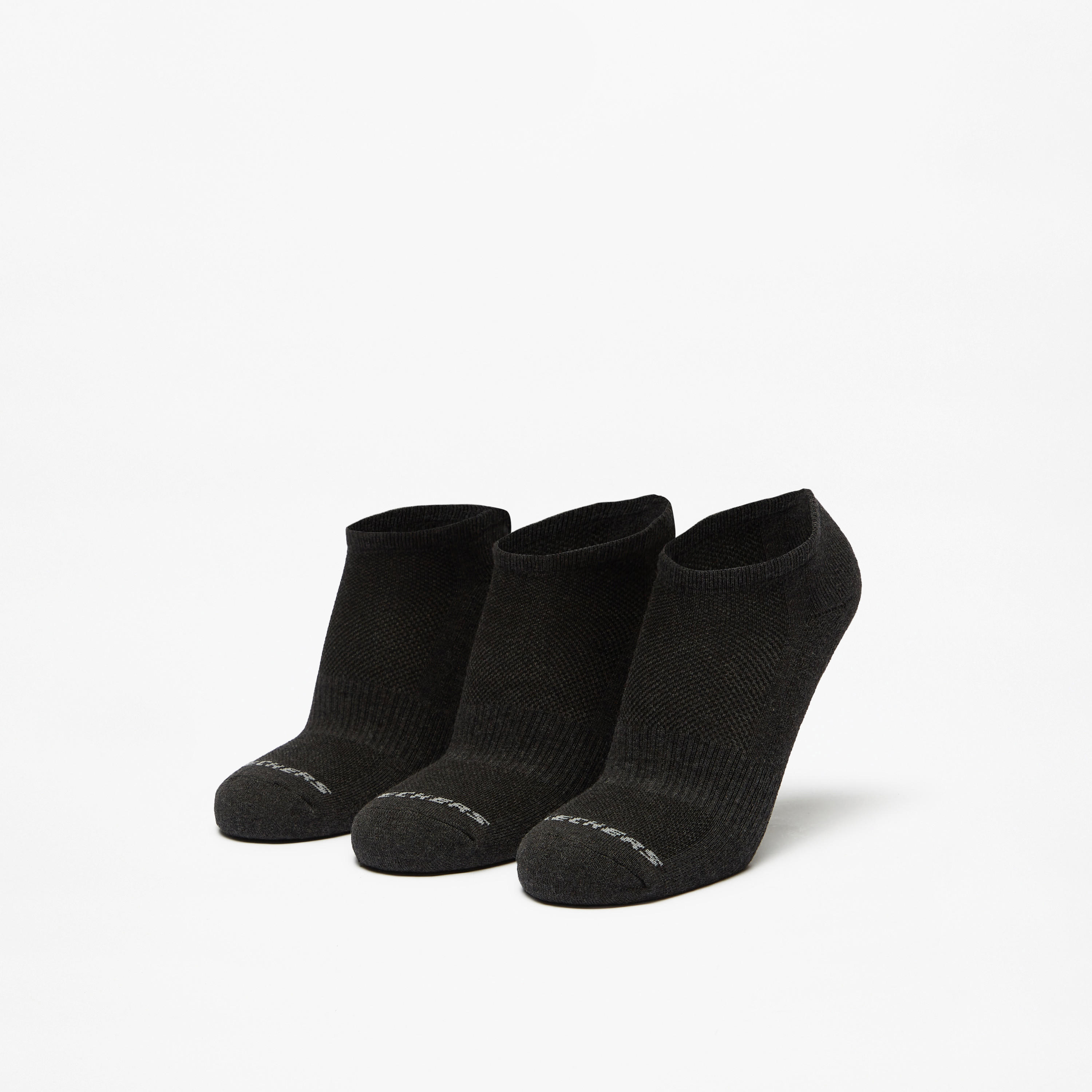 جوارب رياضية بطول الكاحل بطبعات شعار من سكيتشرز - طقم 3 أزواج-men-socks-image-1