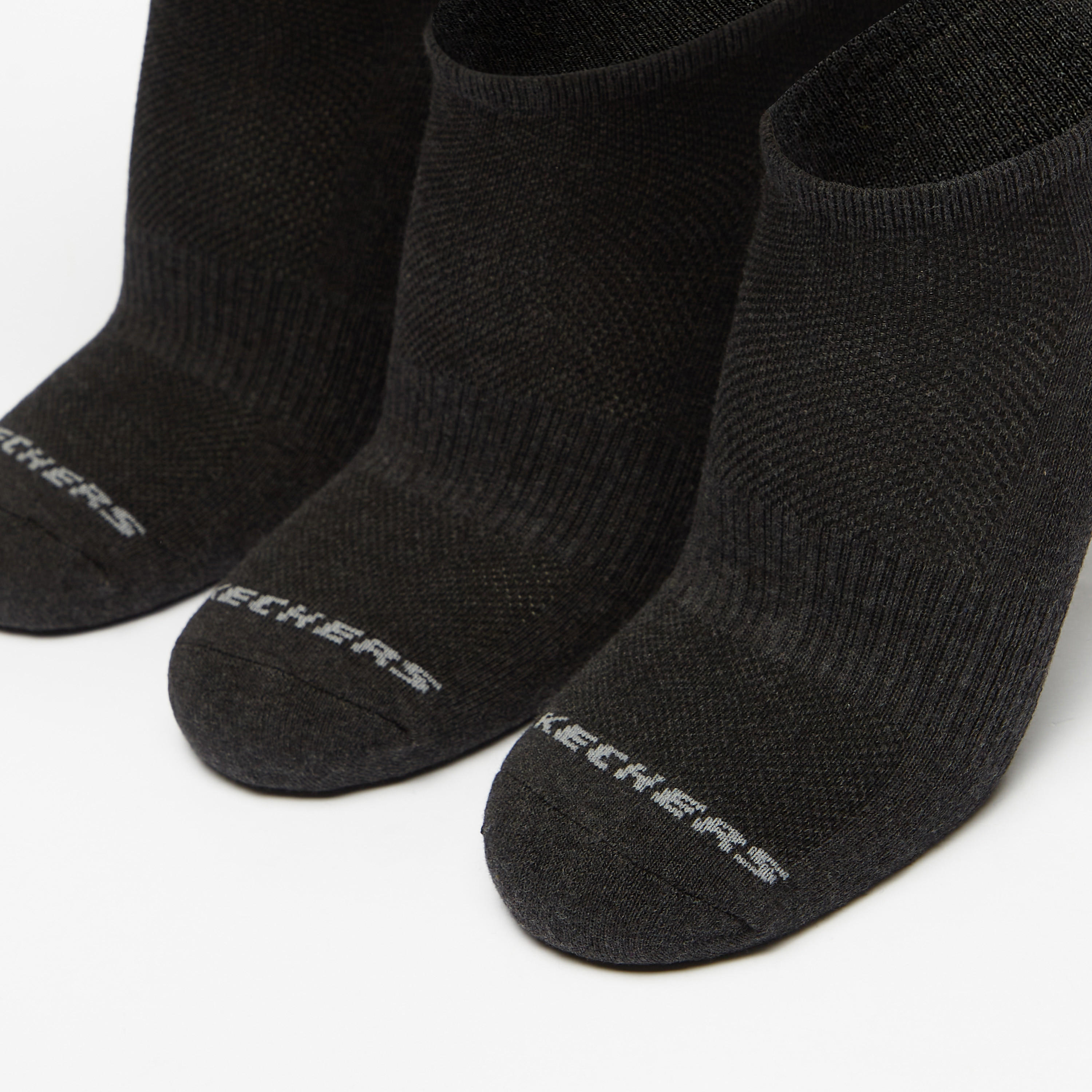 جوارب رياضية بطول الكاحل بطبعات شعار من سكيتشرز - طقم 3 أزواج-men-socks-image-2