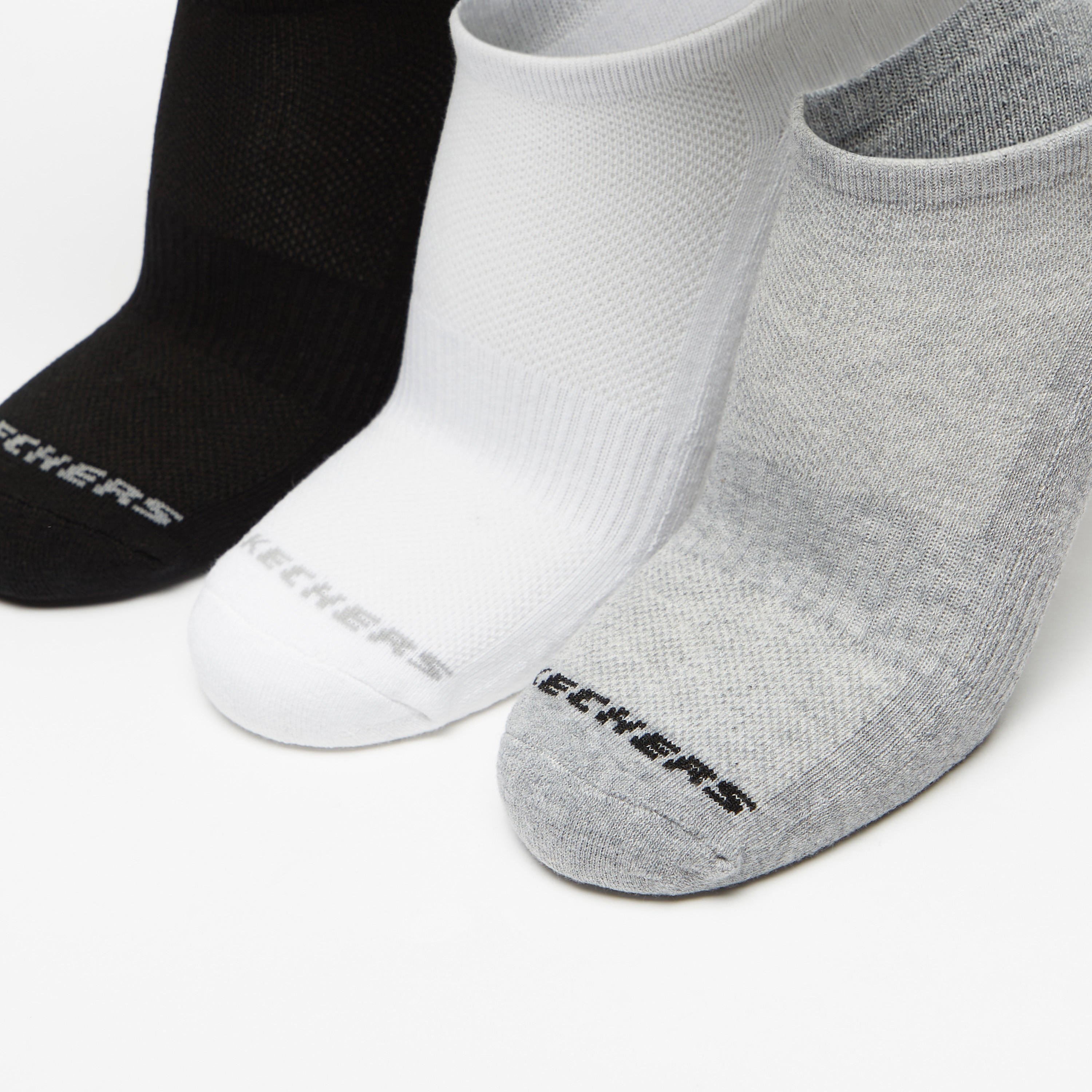 Skechers Logo Print Ankle Length Sports Socks - Set of 3-men-socks-image-2