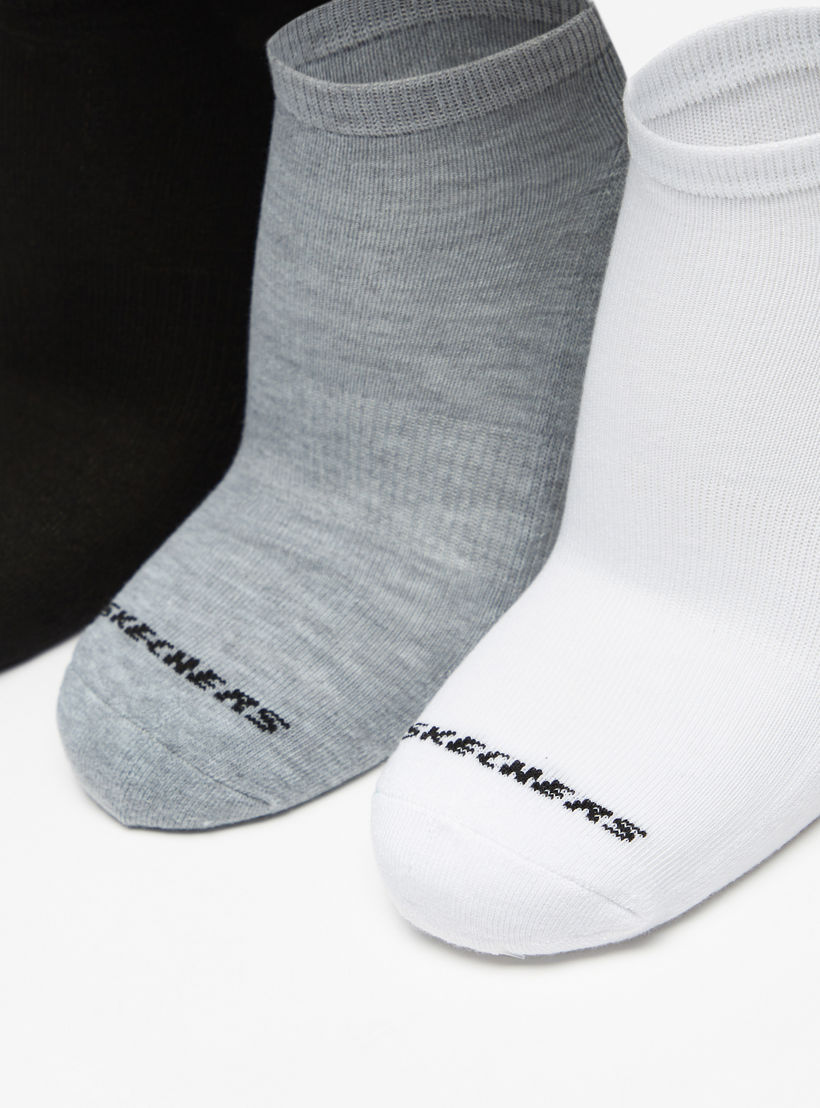 Skechers 3-Piece Logo Print Ankle Length Sports Socks Set - S113012D-107-men-socks-image-2