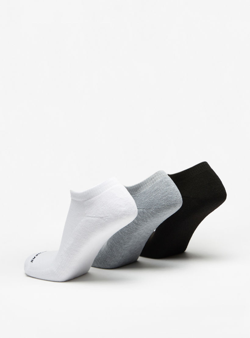 Skechers 3-Piece Logo Print Ankle Length Sports Socks Set - S113012D-107-men-socks-image-3
