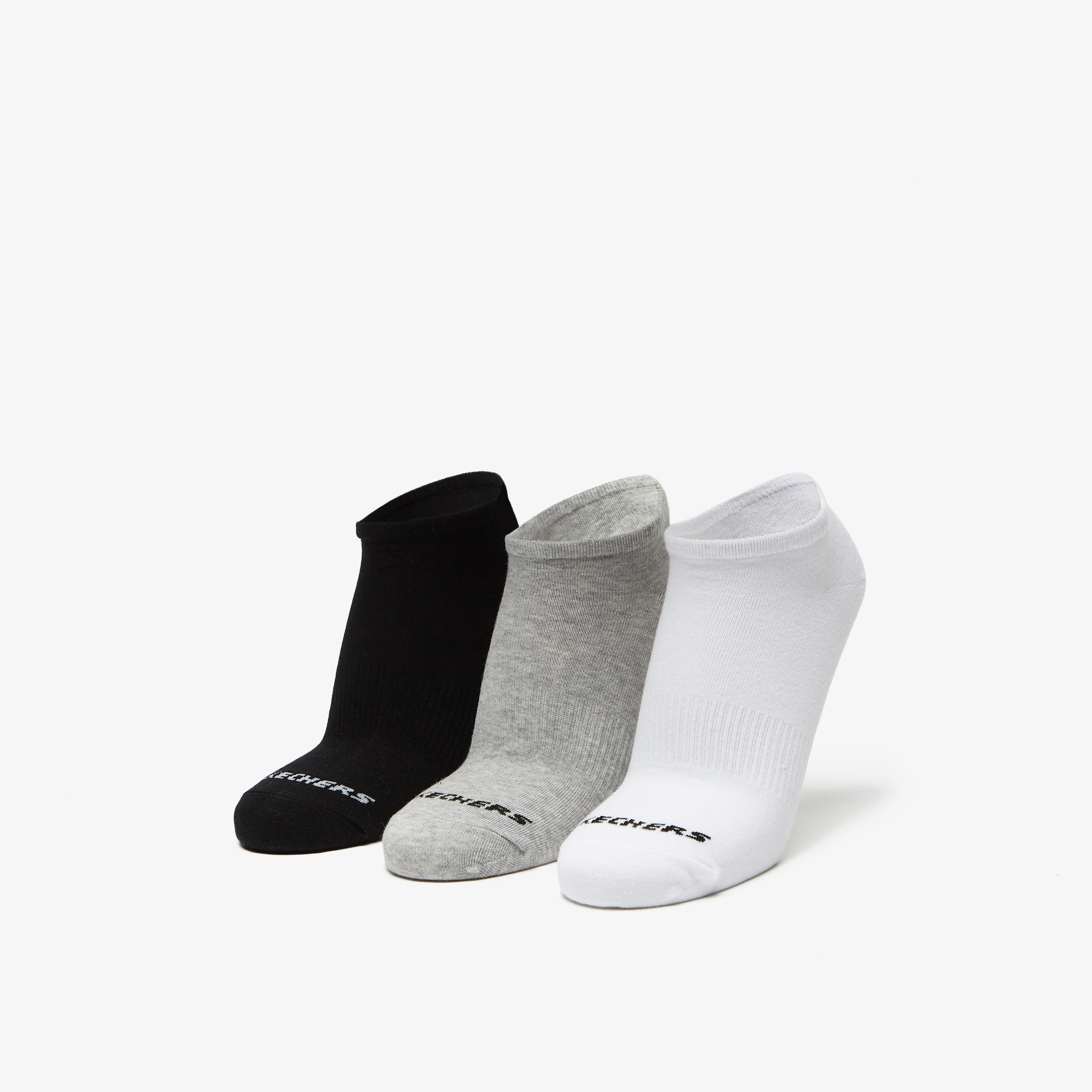 Skechers Logo Print No Show Sports Socks - Set of 3-men-socks-image-1