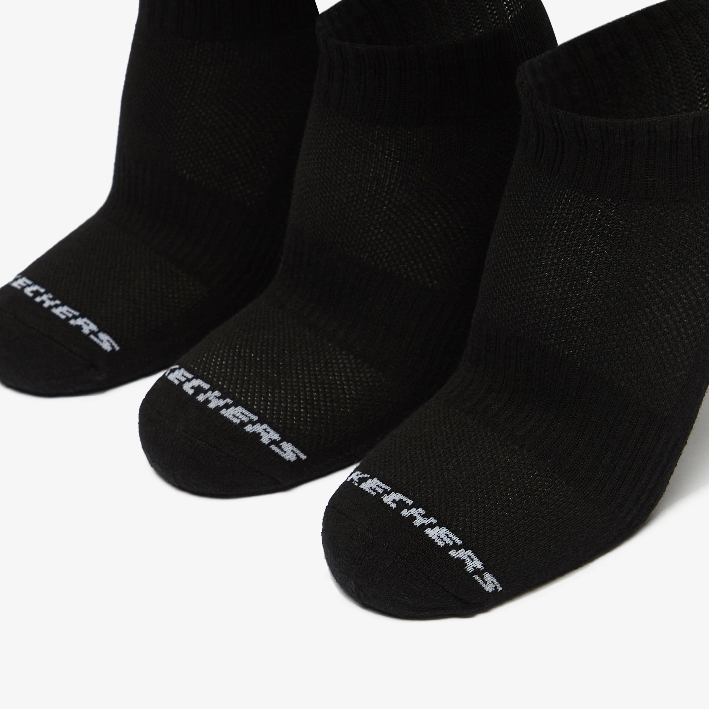 Skechers 3-Piece Logo Print Crew Length Sports Socks Set - S111035D-001-men-socks-image-2
