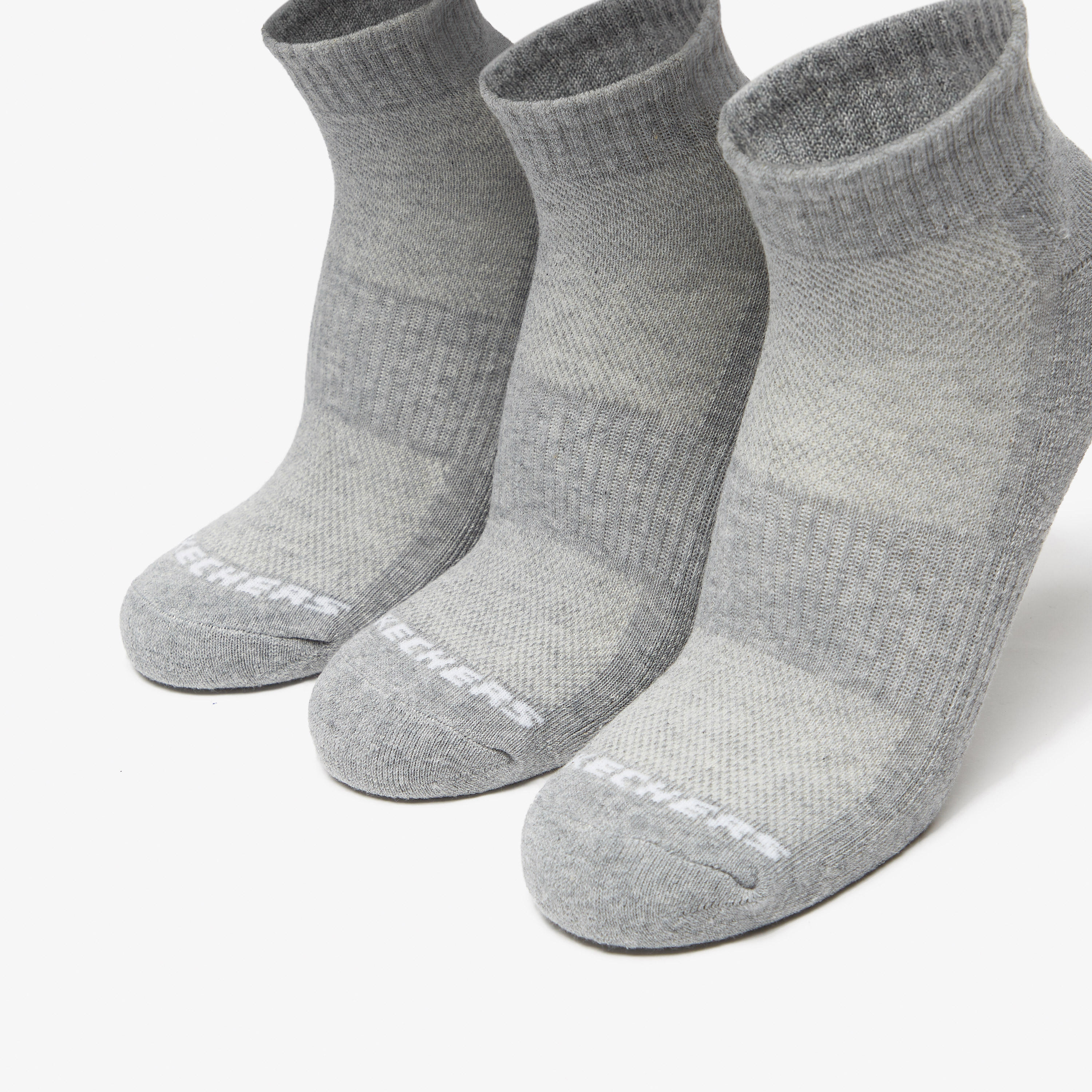 Skechers Logo Print Crew Length Sports Socks - Set of 3-men-socks-image-2