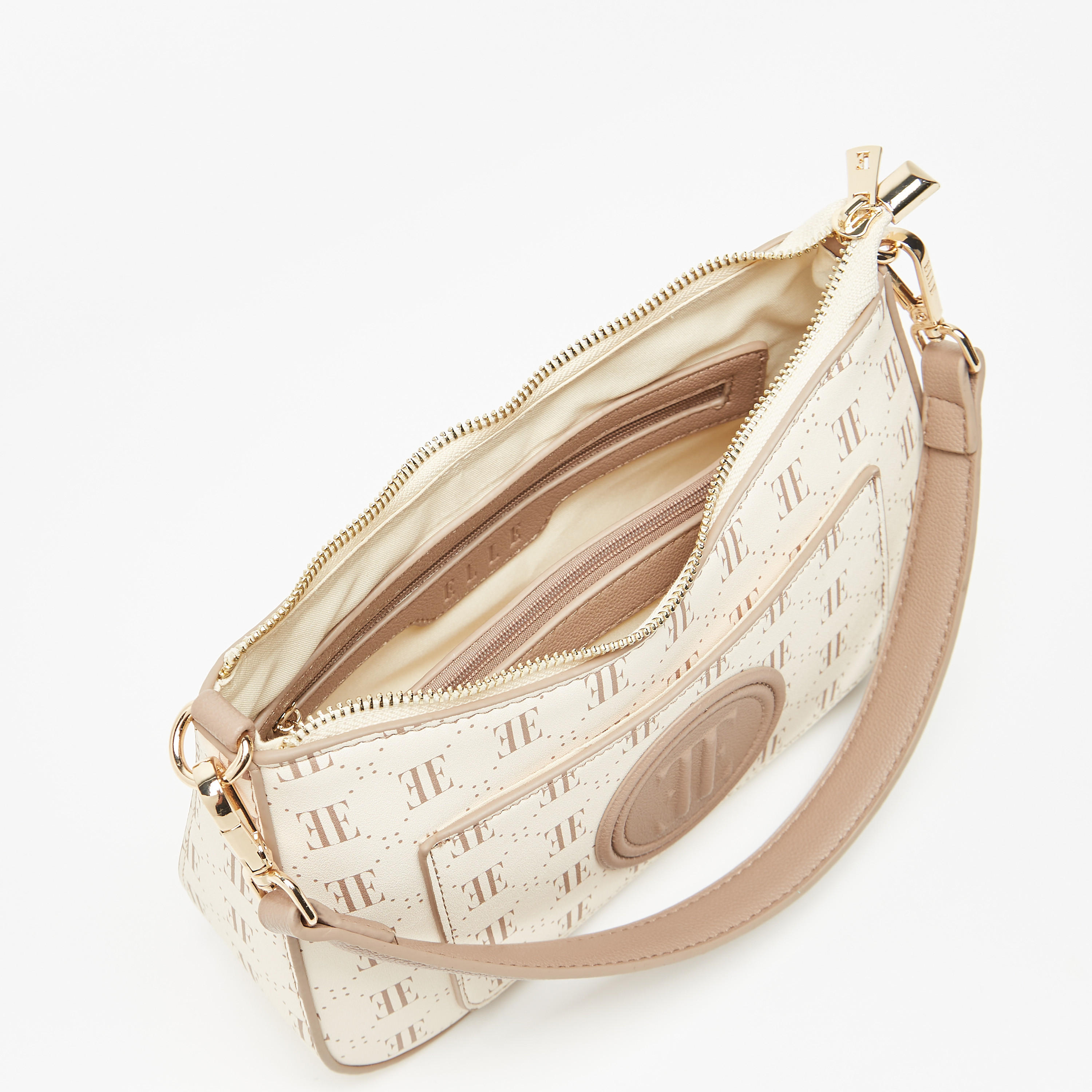 Elle All-Over Printed Shoulder Bag with Detachable Strap and Zip Closure-women-bagsandwallets-handbags-image-5