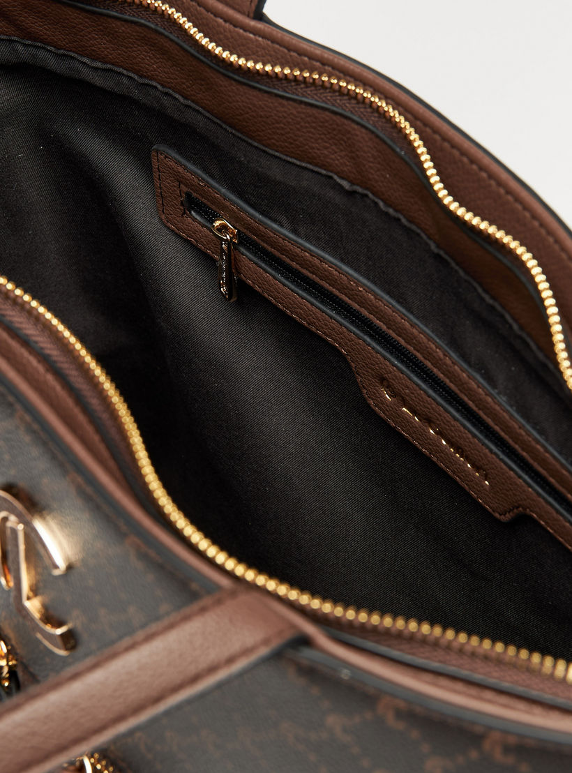 Le Confort Monogram Print Tote Bag with Zip Closure and Double Handle-women-bagsandwallets-handbags-image-4