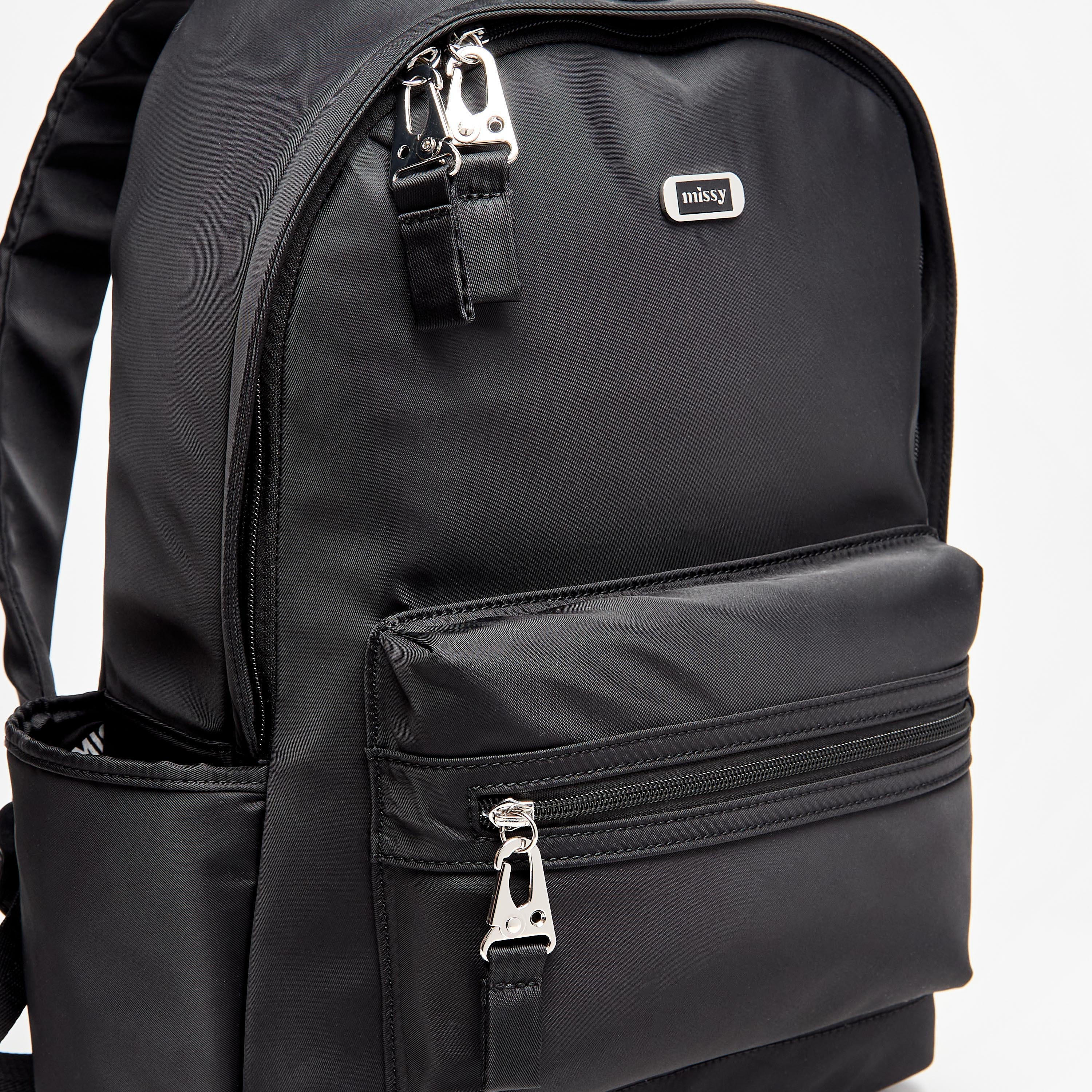 Missy Solid Backpack with Zip Closure and Adjustable Strap-women-bagsandwallets-backpacks-image-5