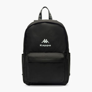 Kappa Logo Detail Backpack with Adjustable Shoulder Straps-school-image-1