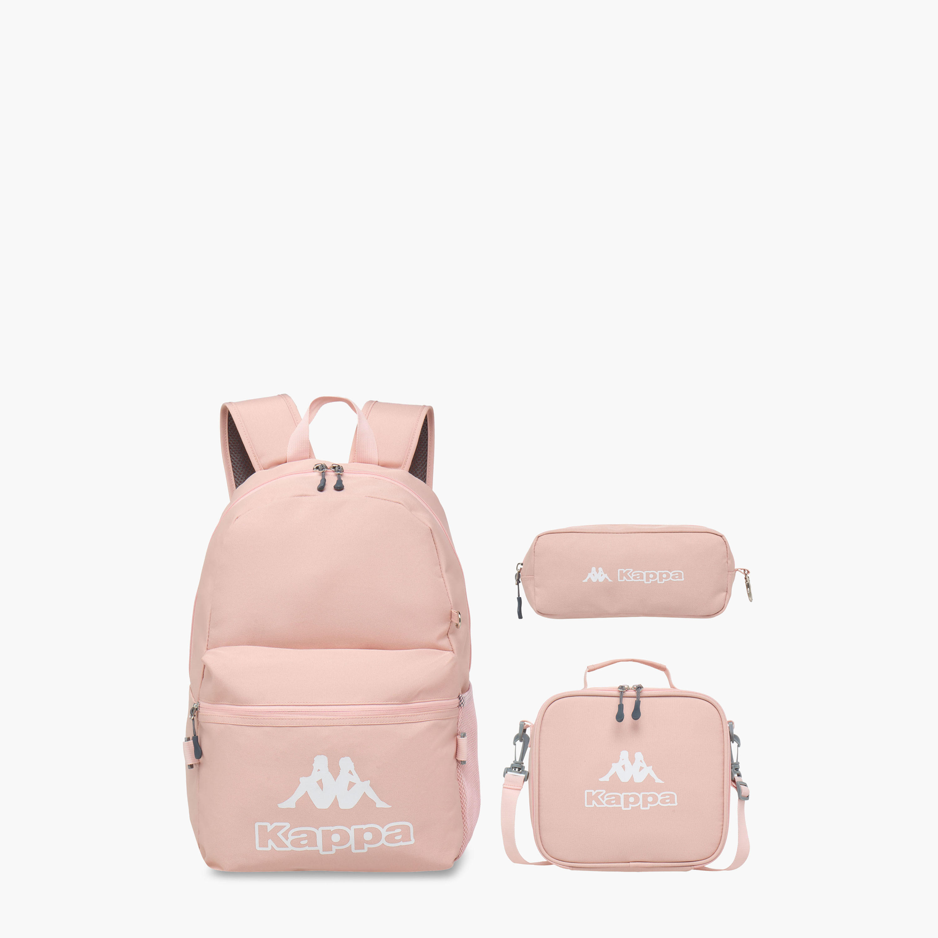 Kappa Logo Print Backpack with Lunch Bag and Pencil Case set-school-bagsandbackpacks-backpacks-image-1