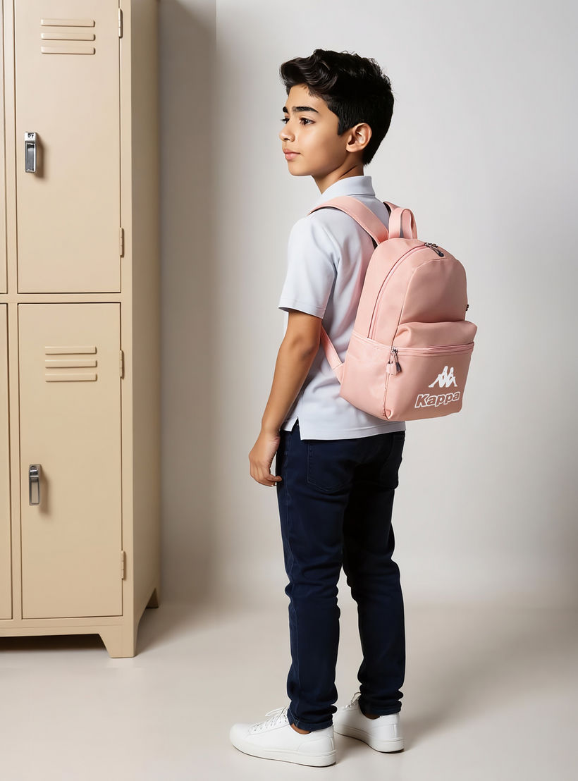 Kappa Logo Print Backpack with Lunch Bag and Pencil Case set-school-bagsandbackpacks-backpacks-image-2