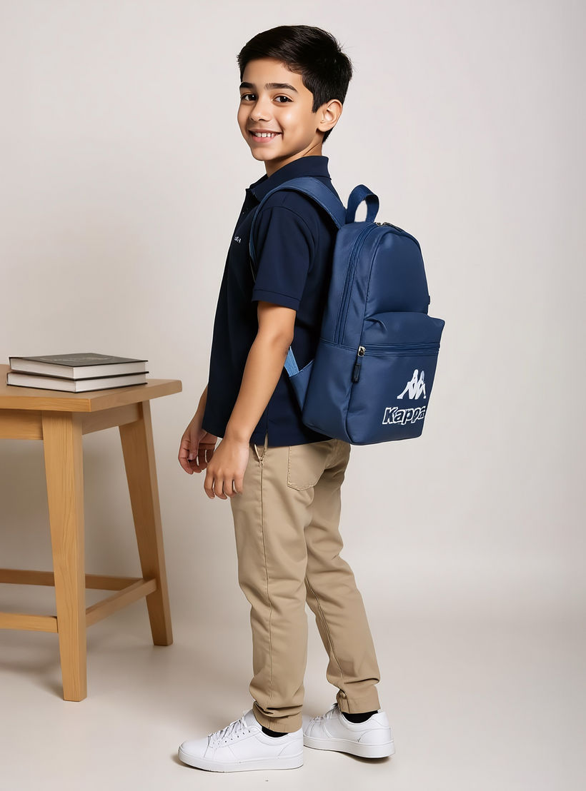 Kappa Logo Print Backpack with Lunch Bag and Pencil Case set-school-bagsandbackpacks-backpacks-image-2