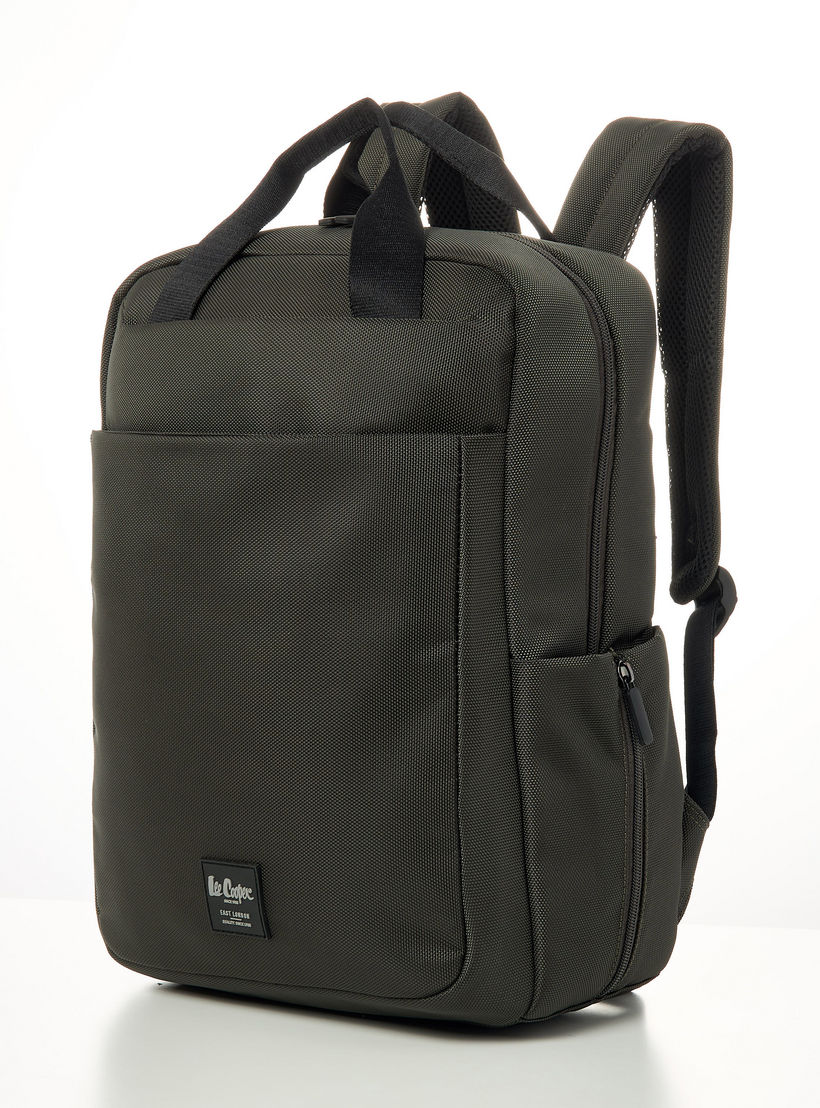 Lee Cooper Applique Backpack with Adjustable Strap and Zip Closure - 41x28x13 cm-school-bagsandbackpacks-backpacks-image-2