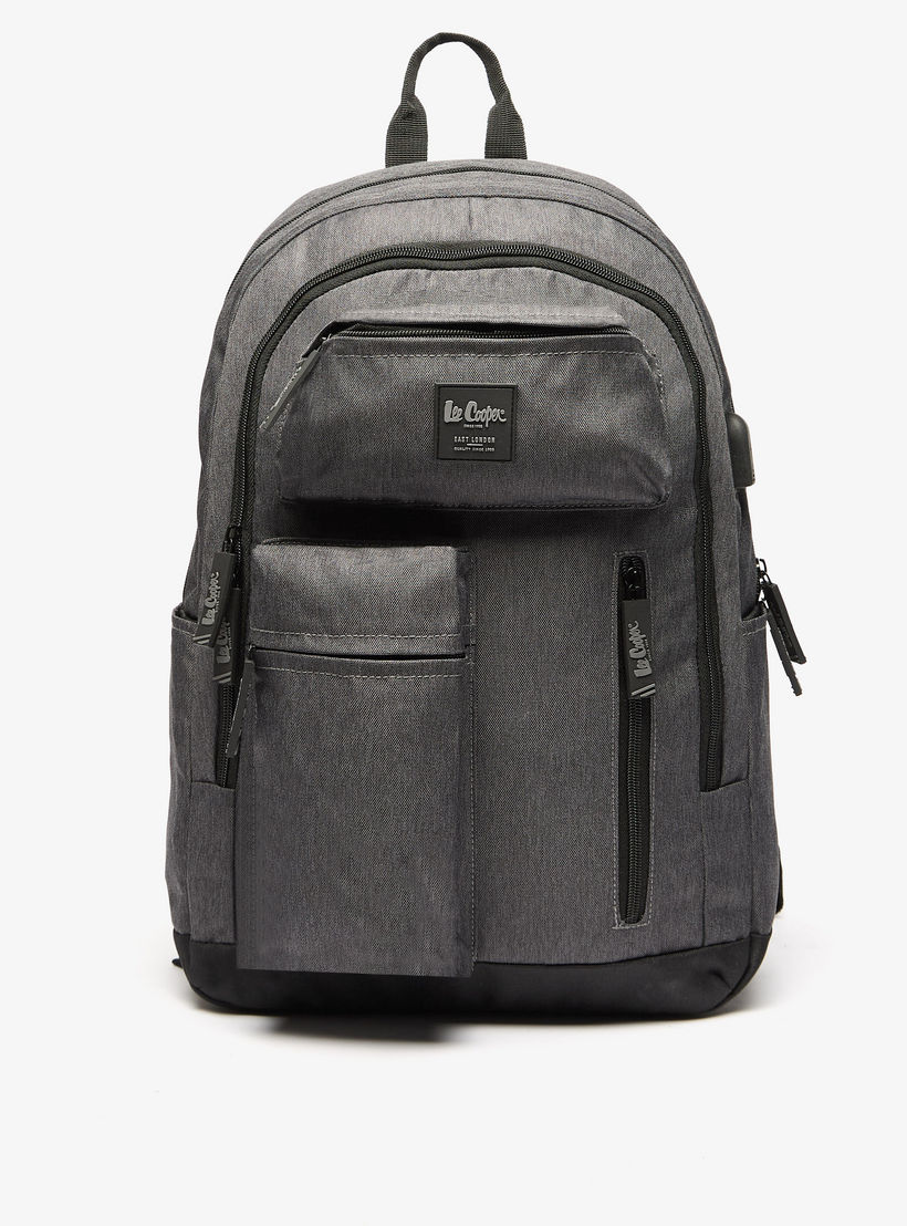 Lee Cooper Solid School Backpack with Adjustable Straps and Zip Closure - 32x15x47 cm-school-bagsandbackpacks-backpacks-image-1