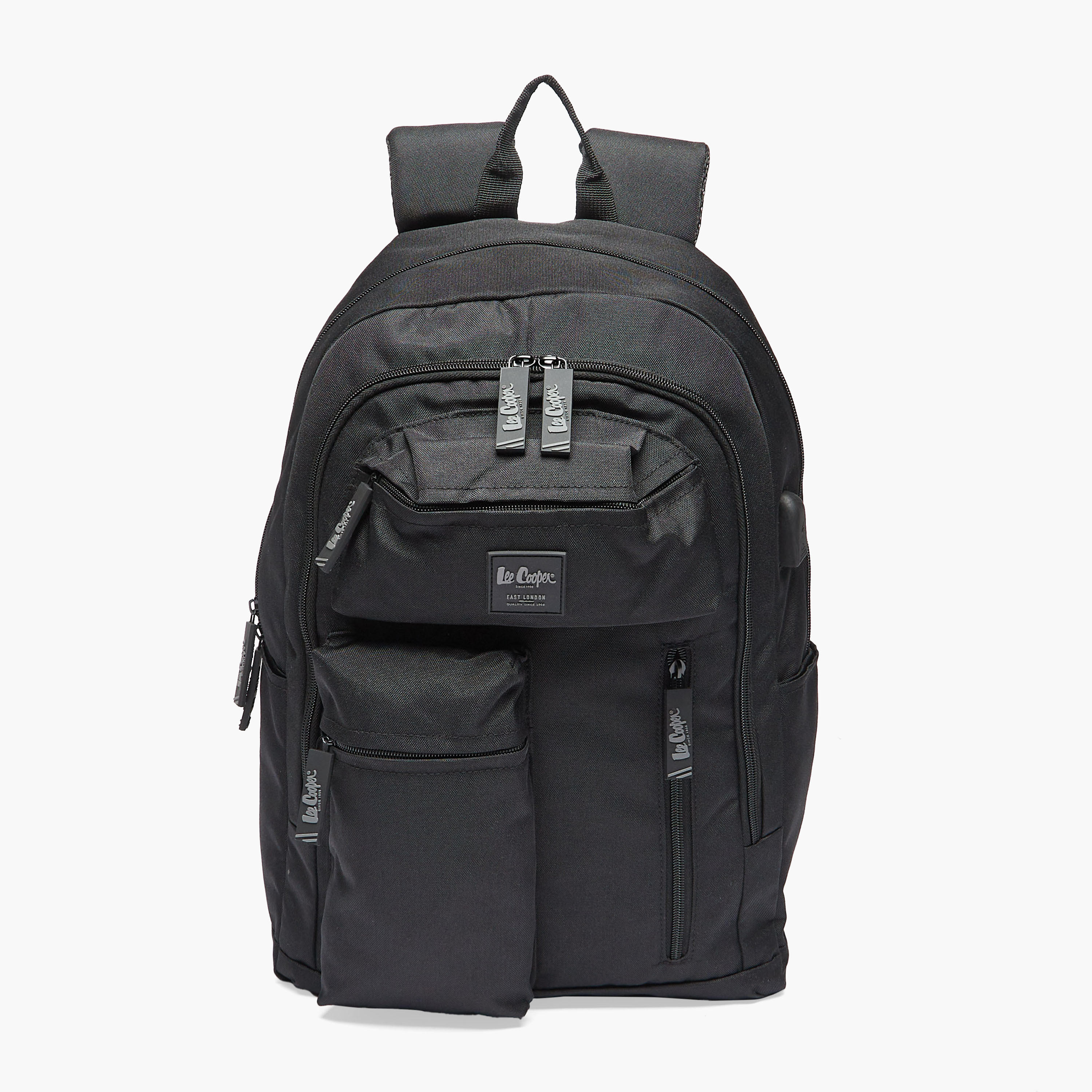 Lee Cooper Solid School Backpack with Adjustable Straps and Zip Closure - 32x15x47 cm-school-bagsandbackpacks-backpacks-image-1