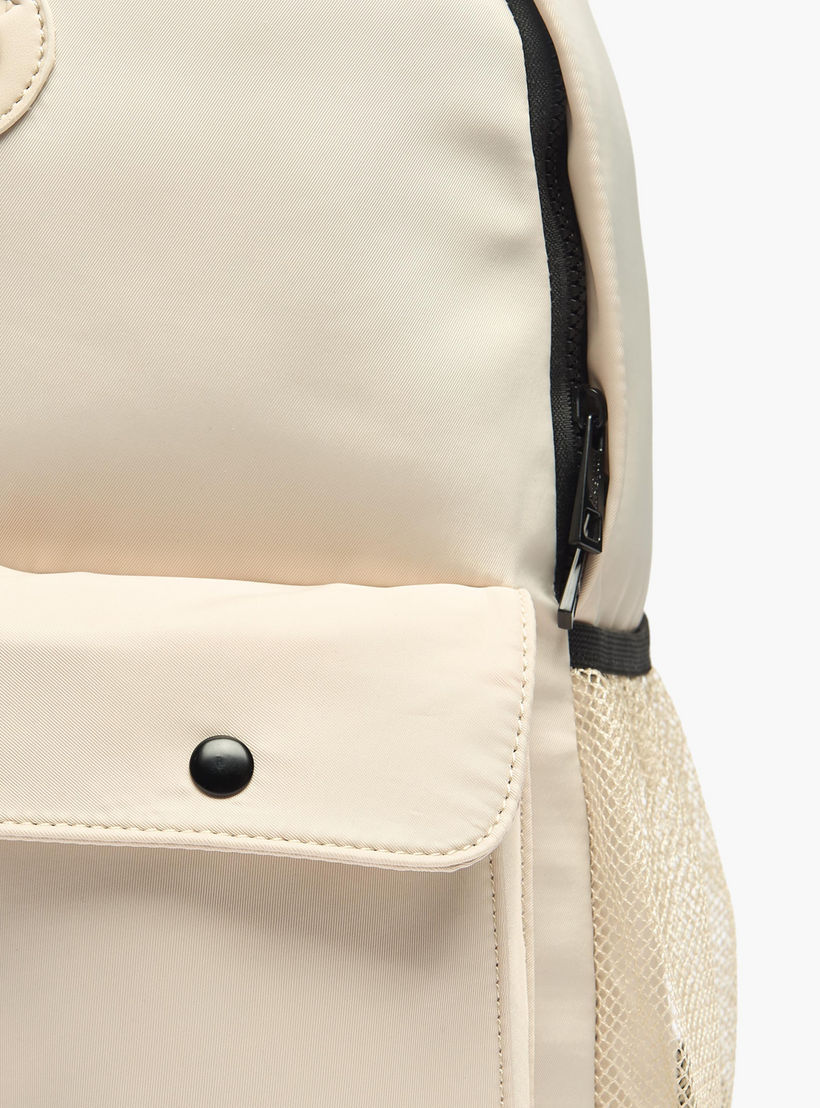 Missy Solid Backpack with Adjustable Straps and Zip Closure - 12x30x41 cm-women-bagsandwallets-backpacks-image-4