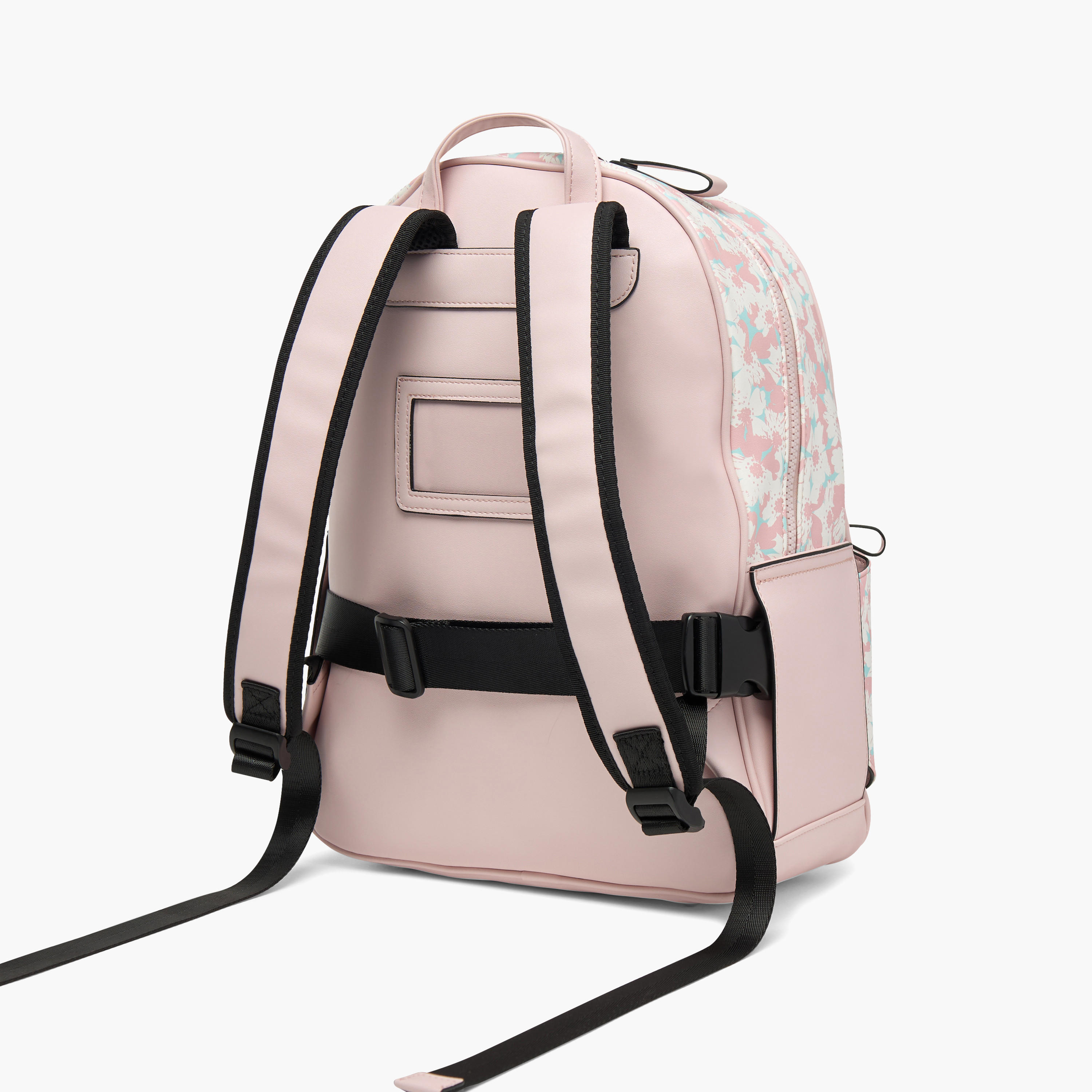 شنطة ظهر بطبعات زهور وجيب أمامي قابل للفصل من ميسي - 31x40x13 سم-women-bagsandwallets-backpacks-image-3