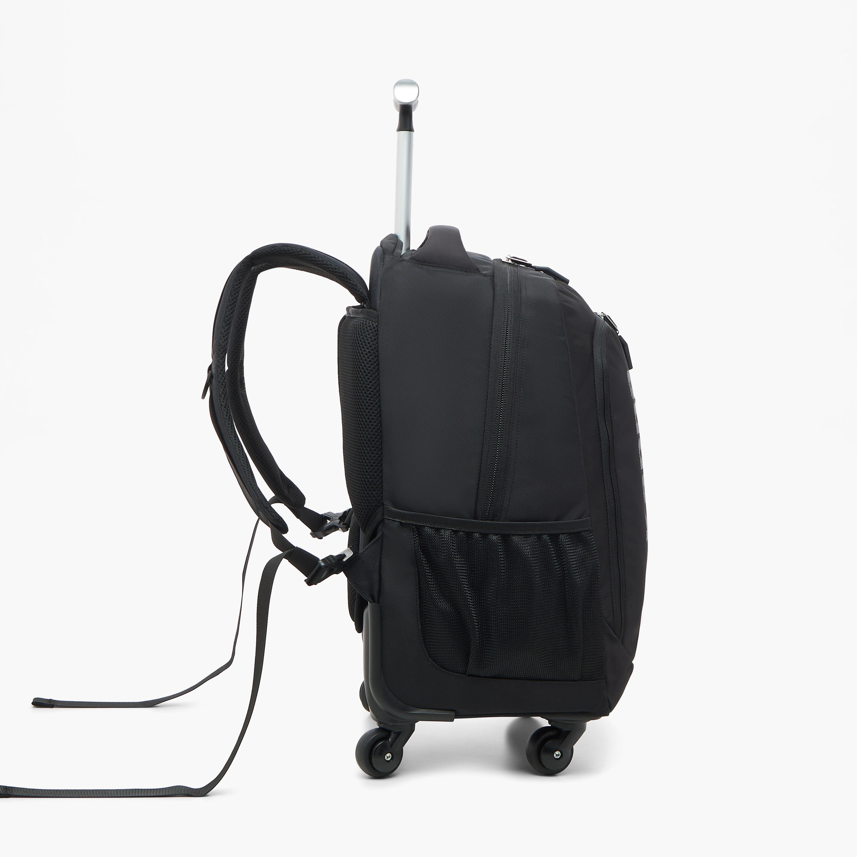 Kappa Logo Print Trolley School Backpack with Retractable Handle - 48x34x23 cm-school-bagsandbackpacks-trolleybags-image-5