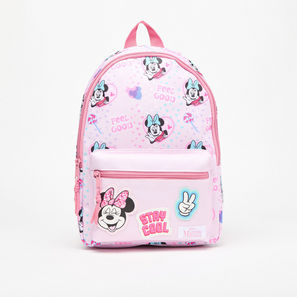 Disney All-Over Minnie Mouse Print Backpack with Adjustable Shoulder Straps - 36x25x10 cm-school-image-1