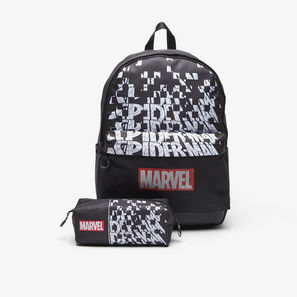 Spiderman Printed Marvel Backpack with Pencil Pouch-school-image-1