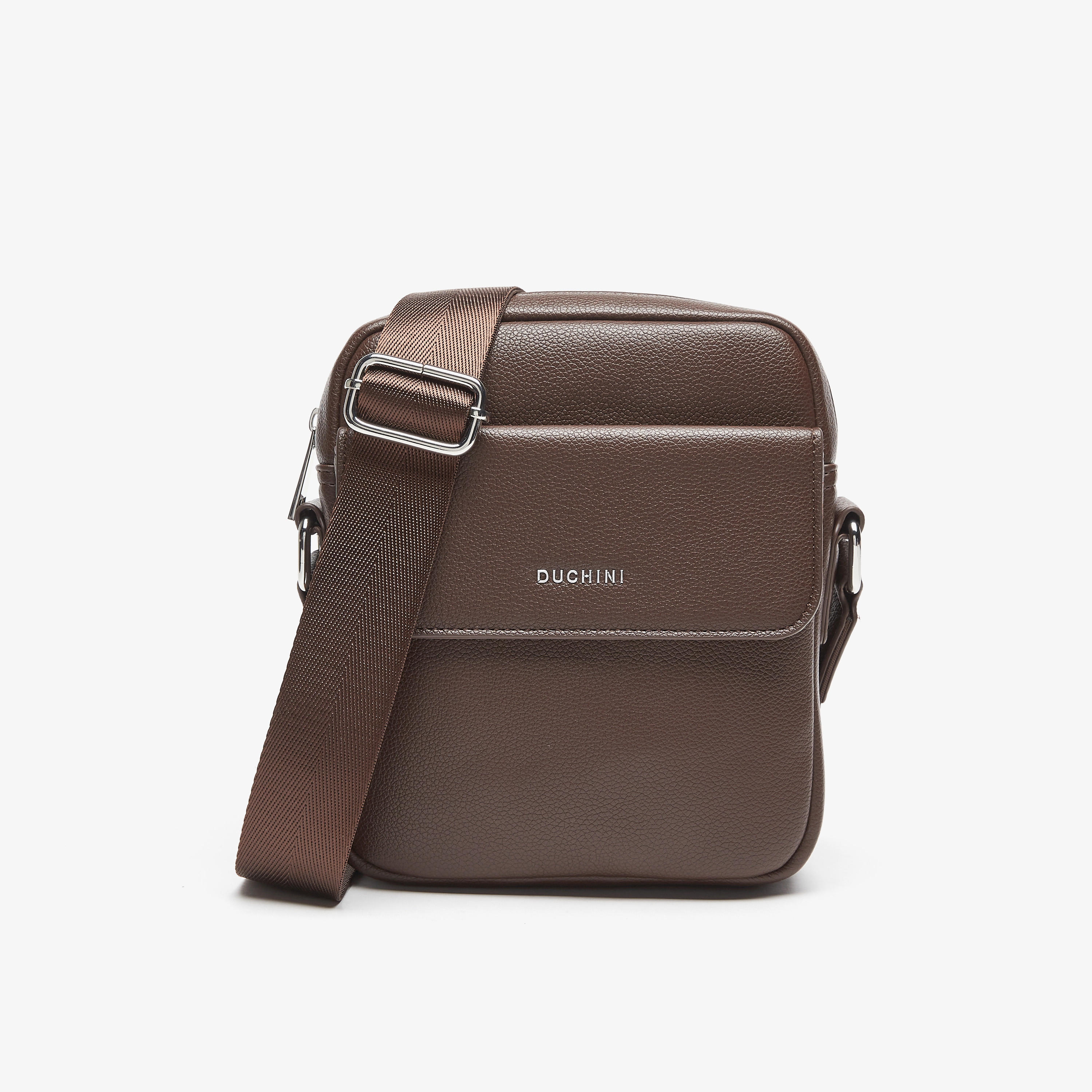 شنطة كروس بودي سادة بسحاب إغلاق وحزام قابل للتعديل من دوتشيني-travel-accessories-image-1