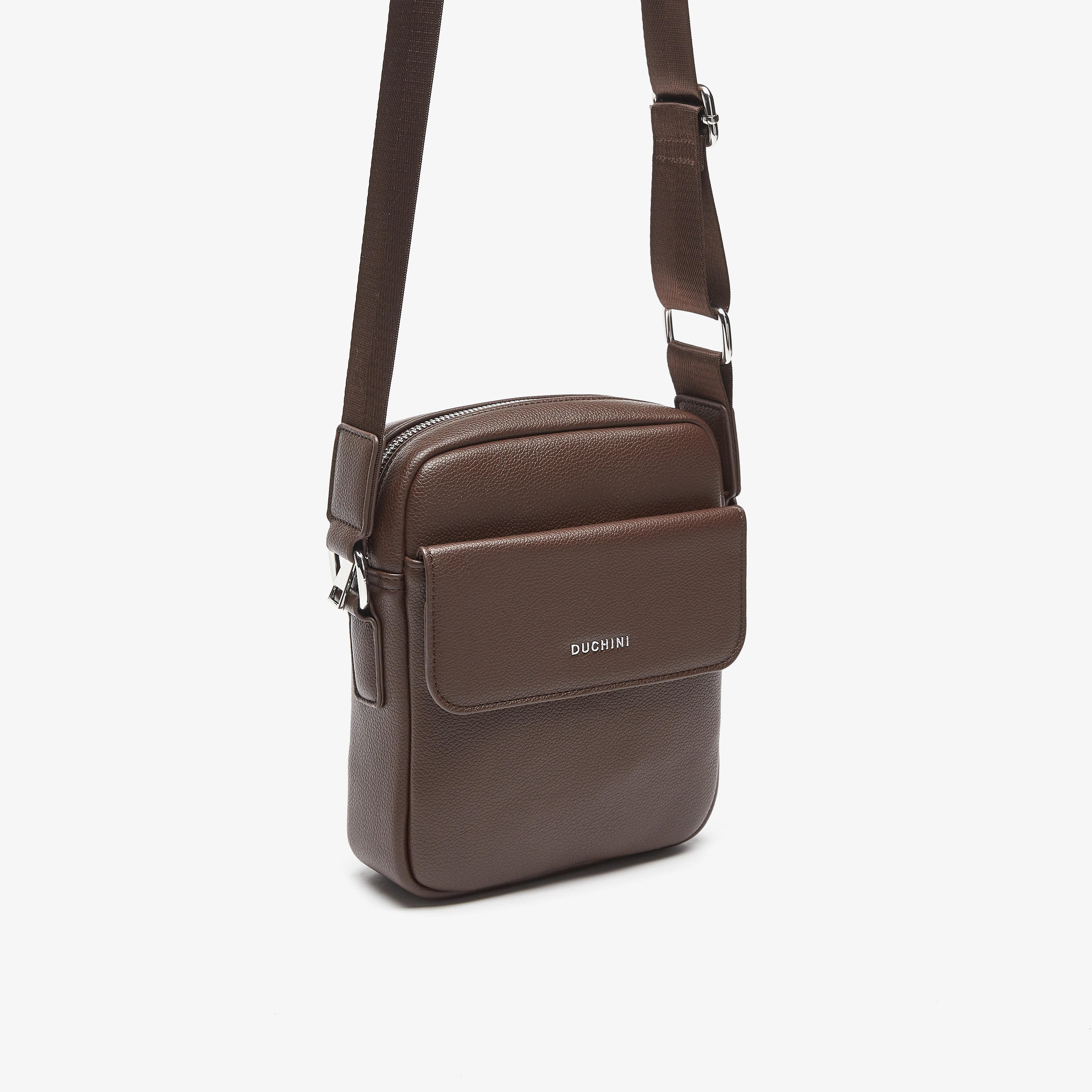 شنطة كروس بودي سادة بسحاب إغلاق وحزام قابل للتعديل من دوتشيني-travel-accessories-image-3