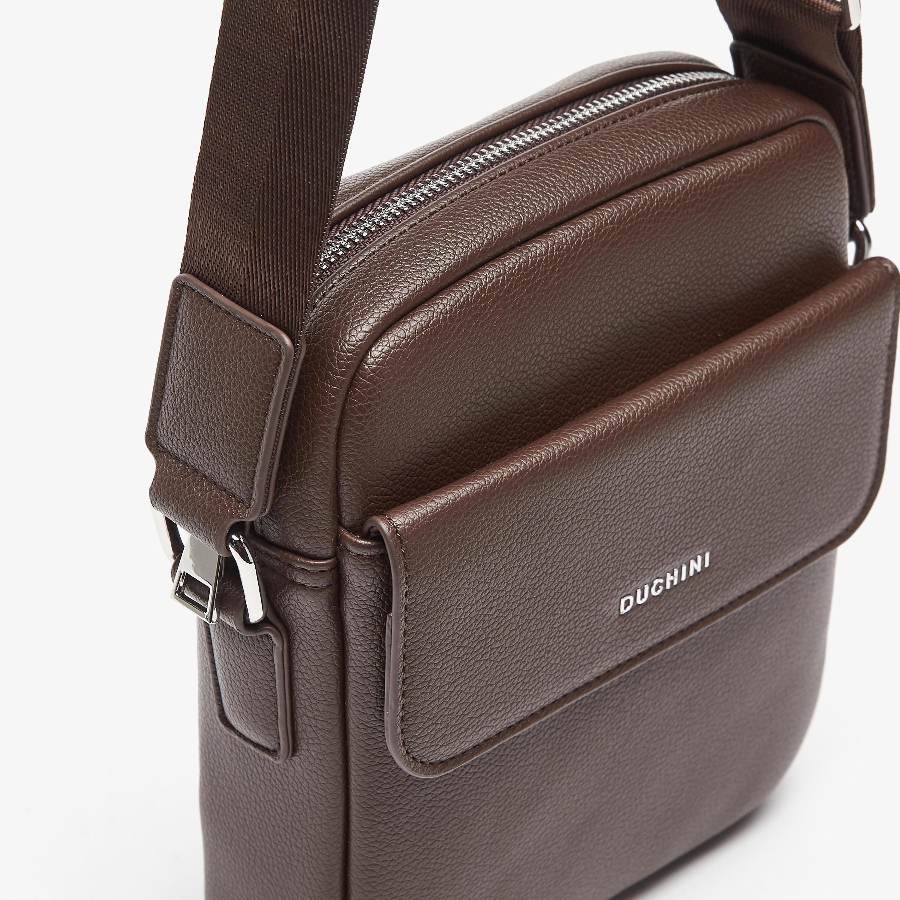شنطة كروس بودي سادة بسحاب إغلاق وحزام قابل للتعديل من دوتشيني-travel-accessories-image-4