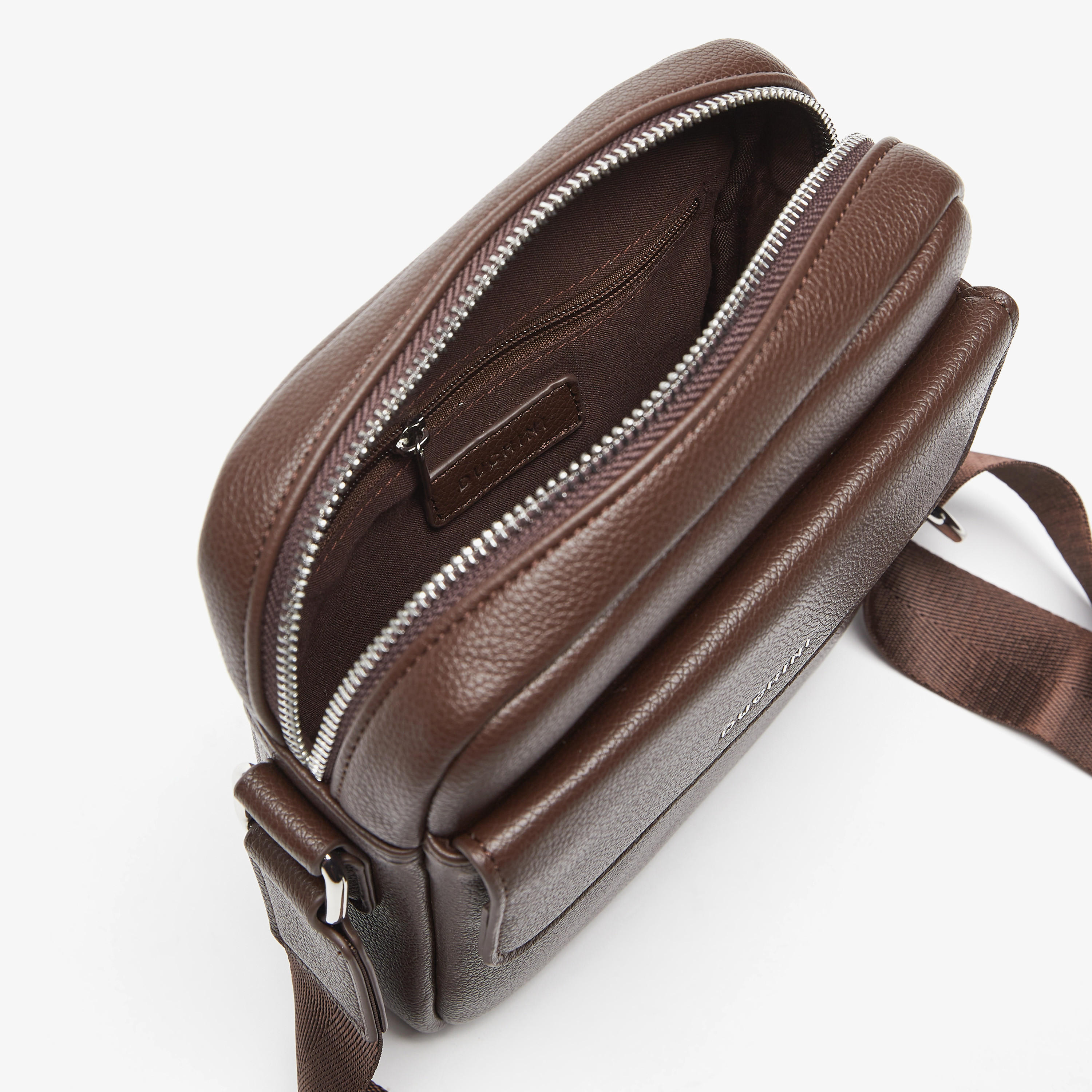 شنطة كروس بودي سادة بسحاب إغلاق وحزام قابل للتعديل من دوتشيني-travel-accessories-image-6
